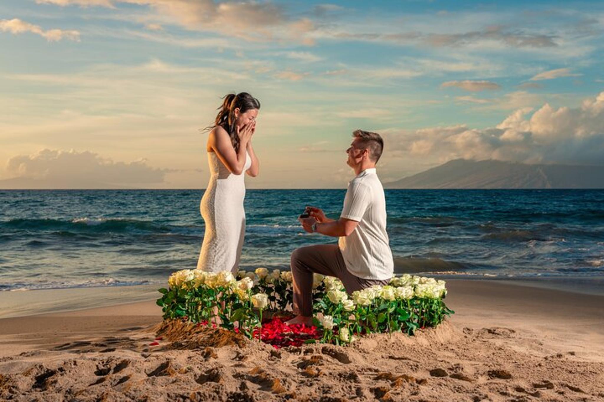 Maui Beach Engagement Photoshoot