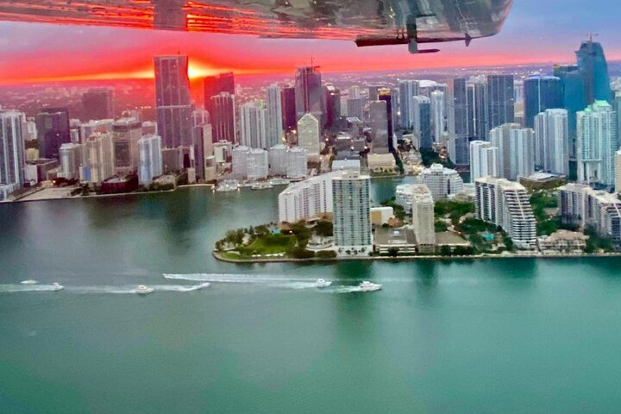 Miami Beach Private Airplane Tour at Sunset 50 Min - Image 2