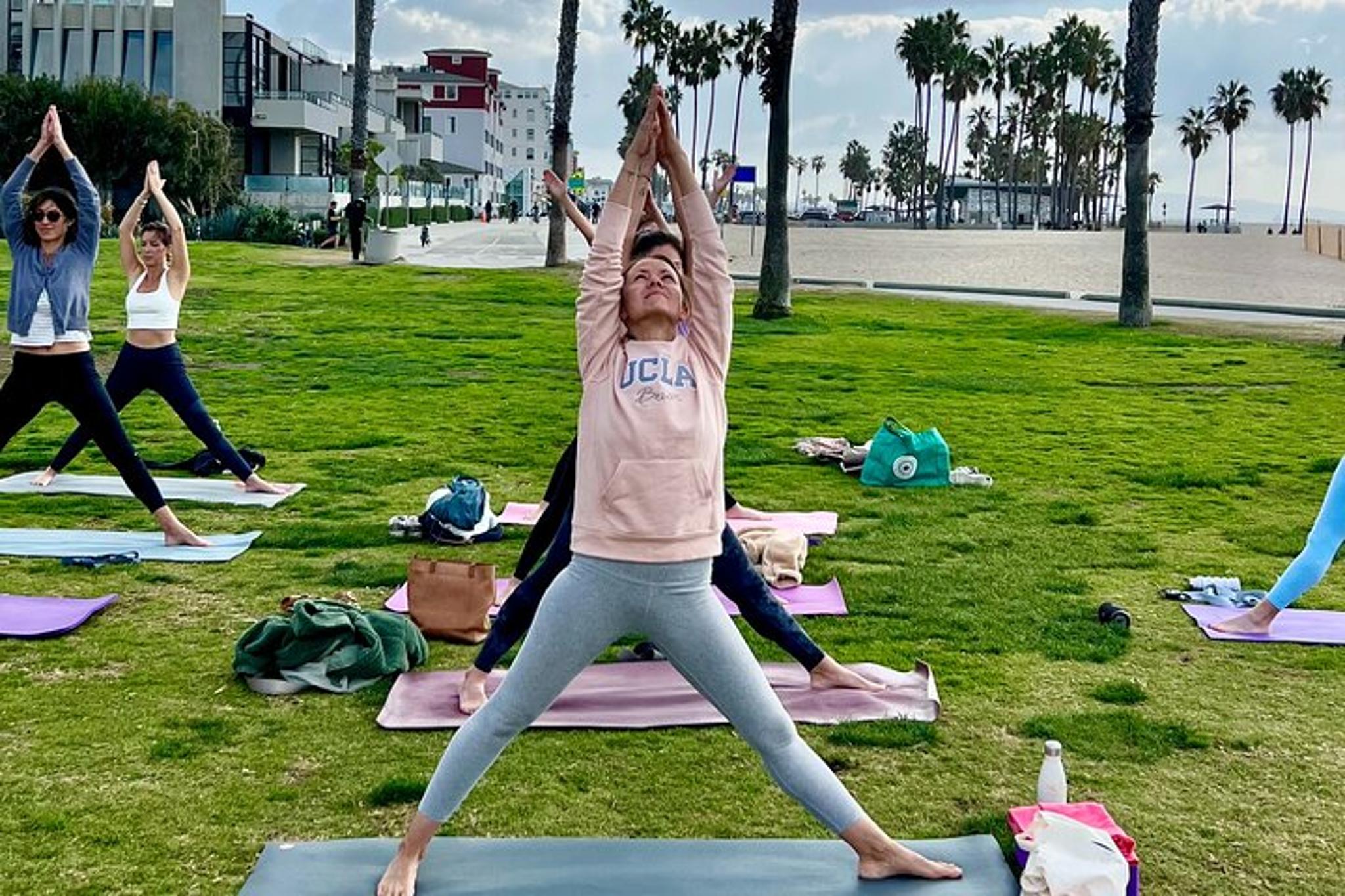 Santa Monica Beach Vinyasa Yoga Class in French 1 hr - Image 1