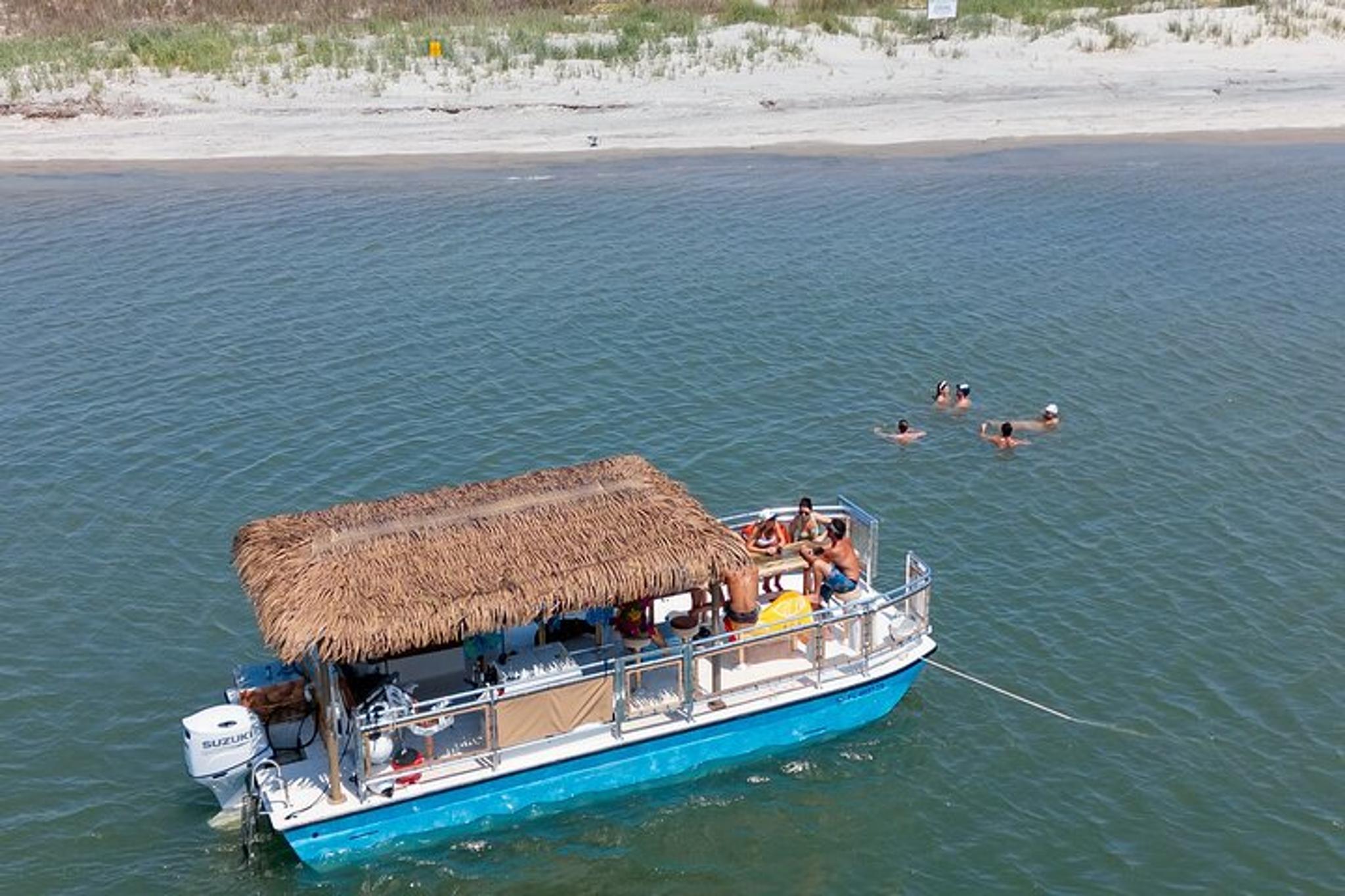 Folly Beach Tiki Boat Tour 2 hr - Image 1