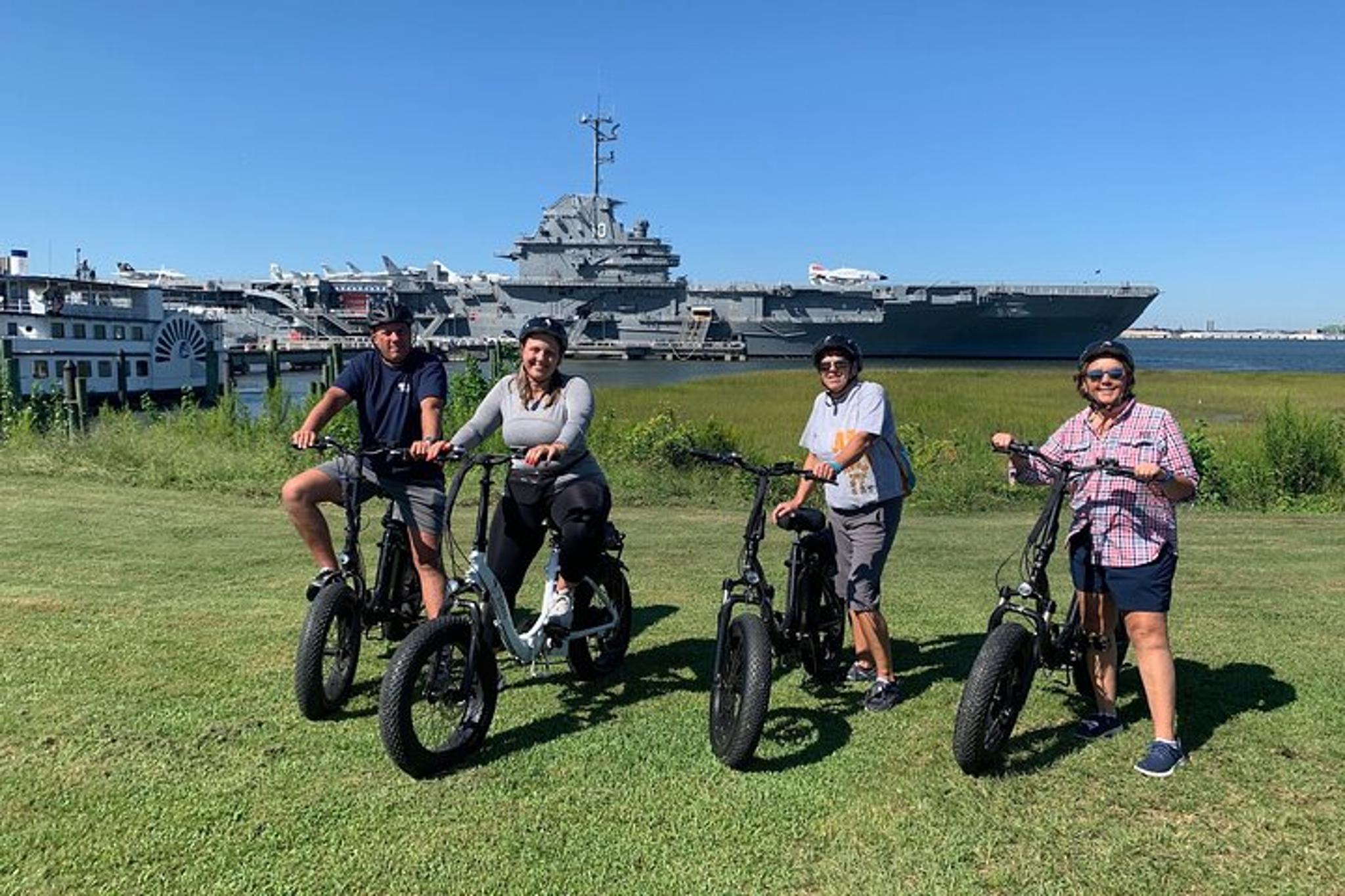 Charleston Harbor E-Bike Tour with Milkshake Stop