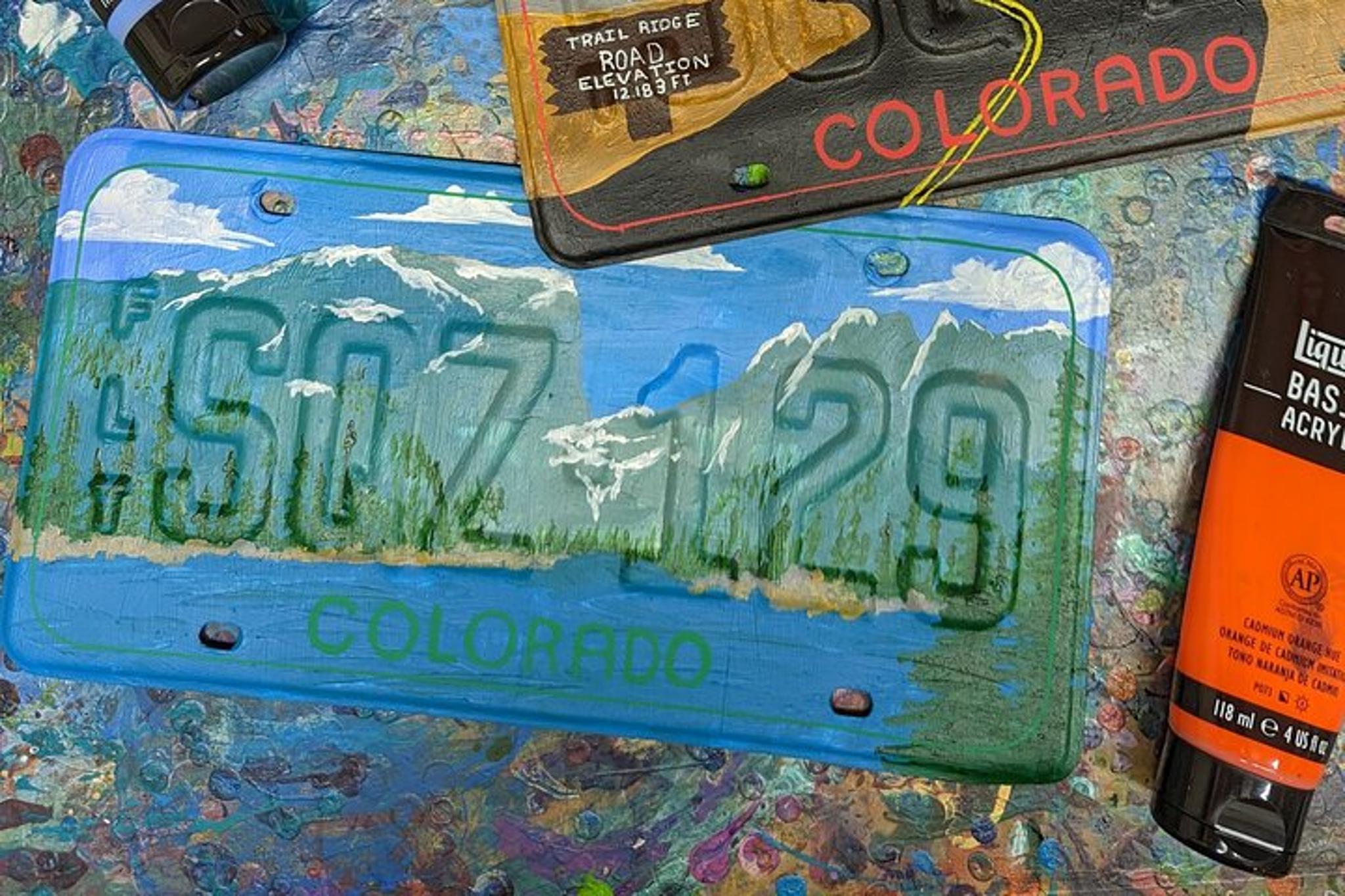 Estes Park Painted License Plate Class - Image 5