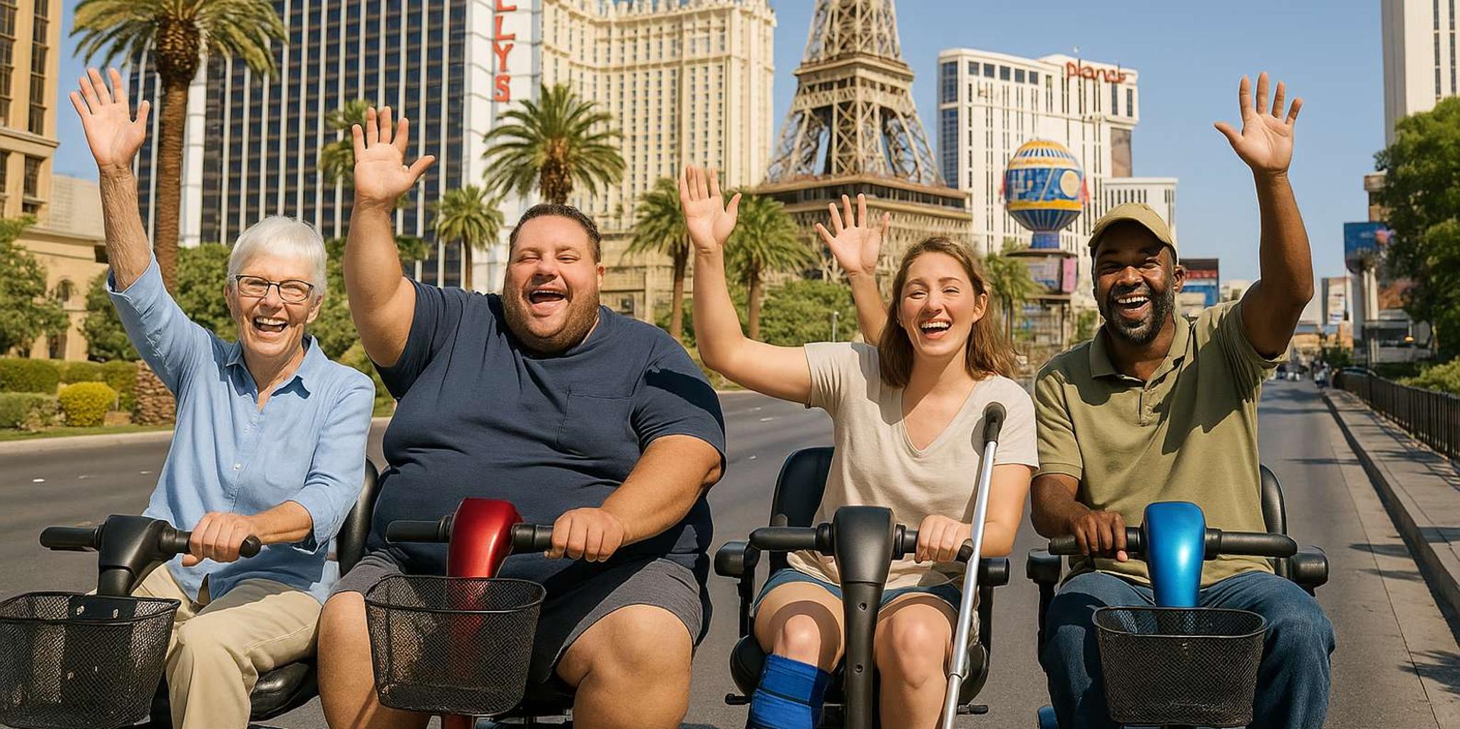 Las Vegas Strip Mobility Scooter Tour with Lunch