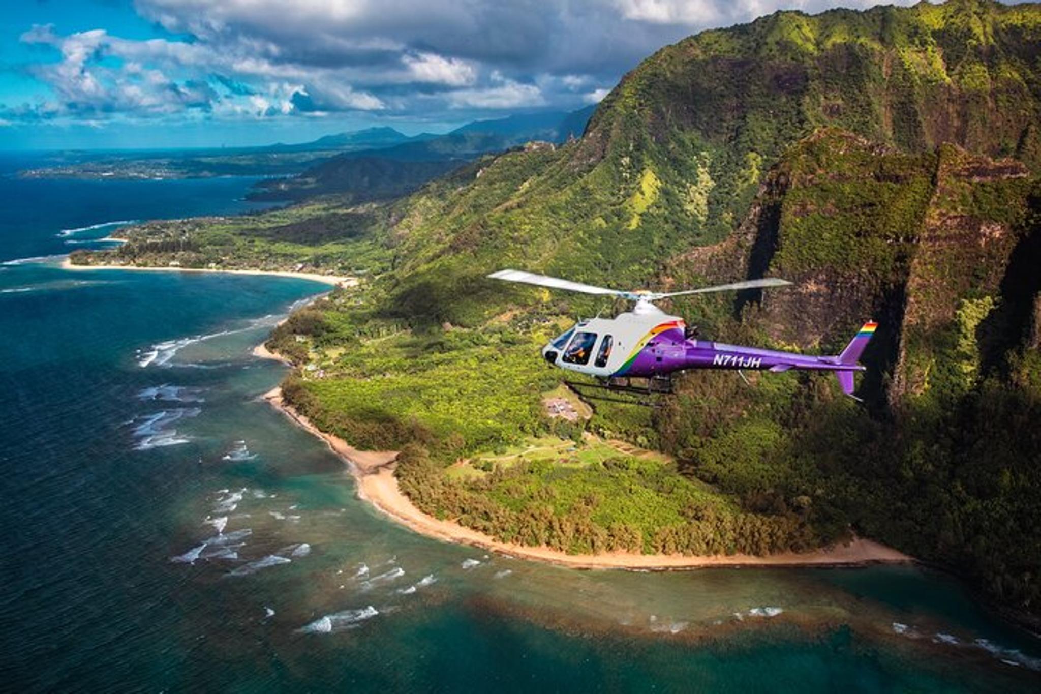 Kauai Helicopter Tour Doors-On 60 Min