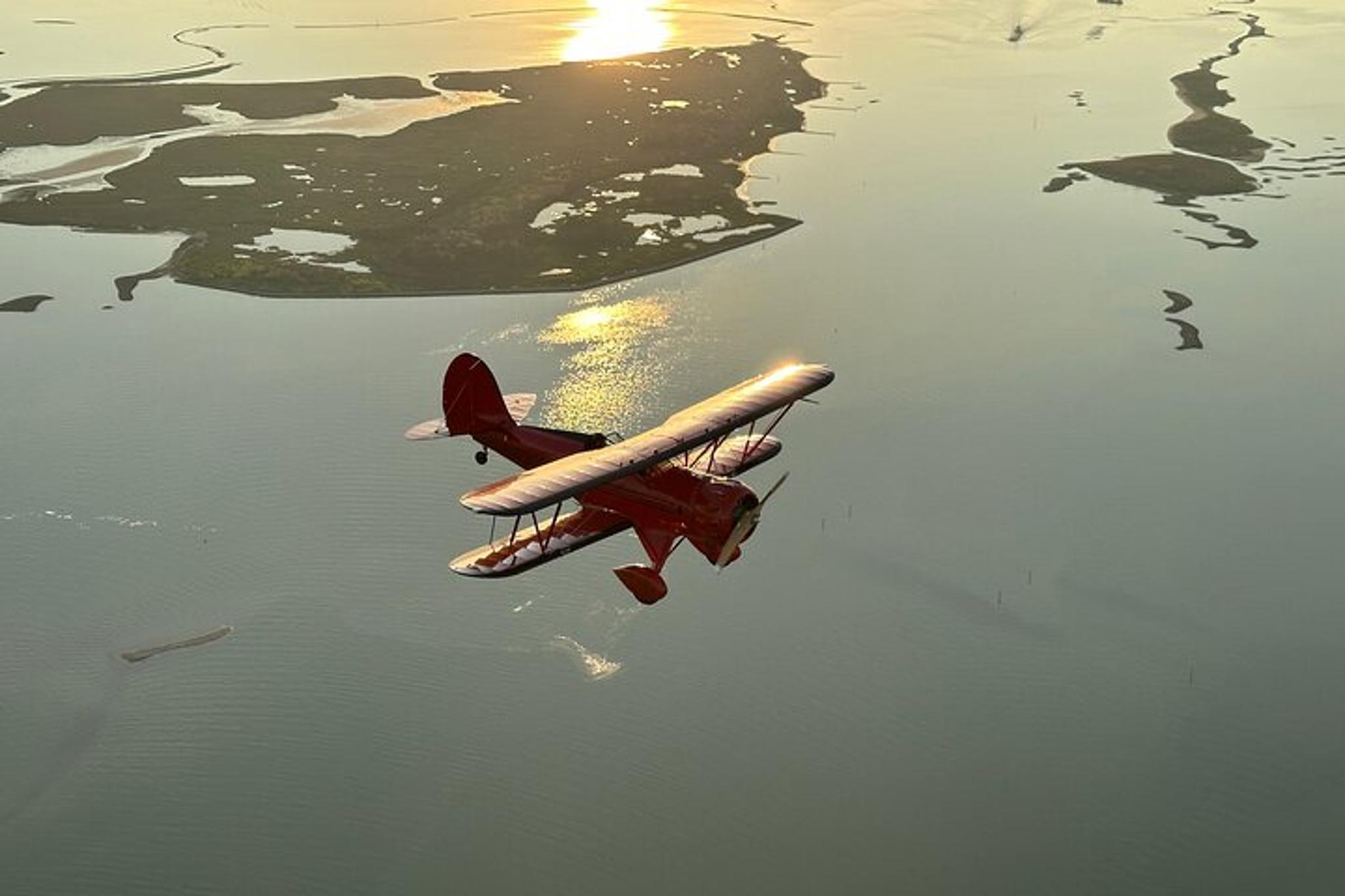 Galveston Biplane Ride Over Island and Bolivar