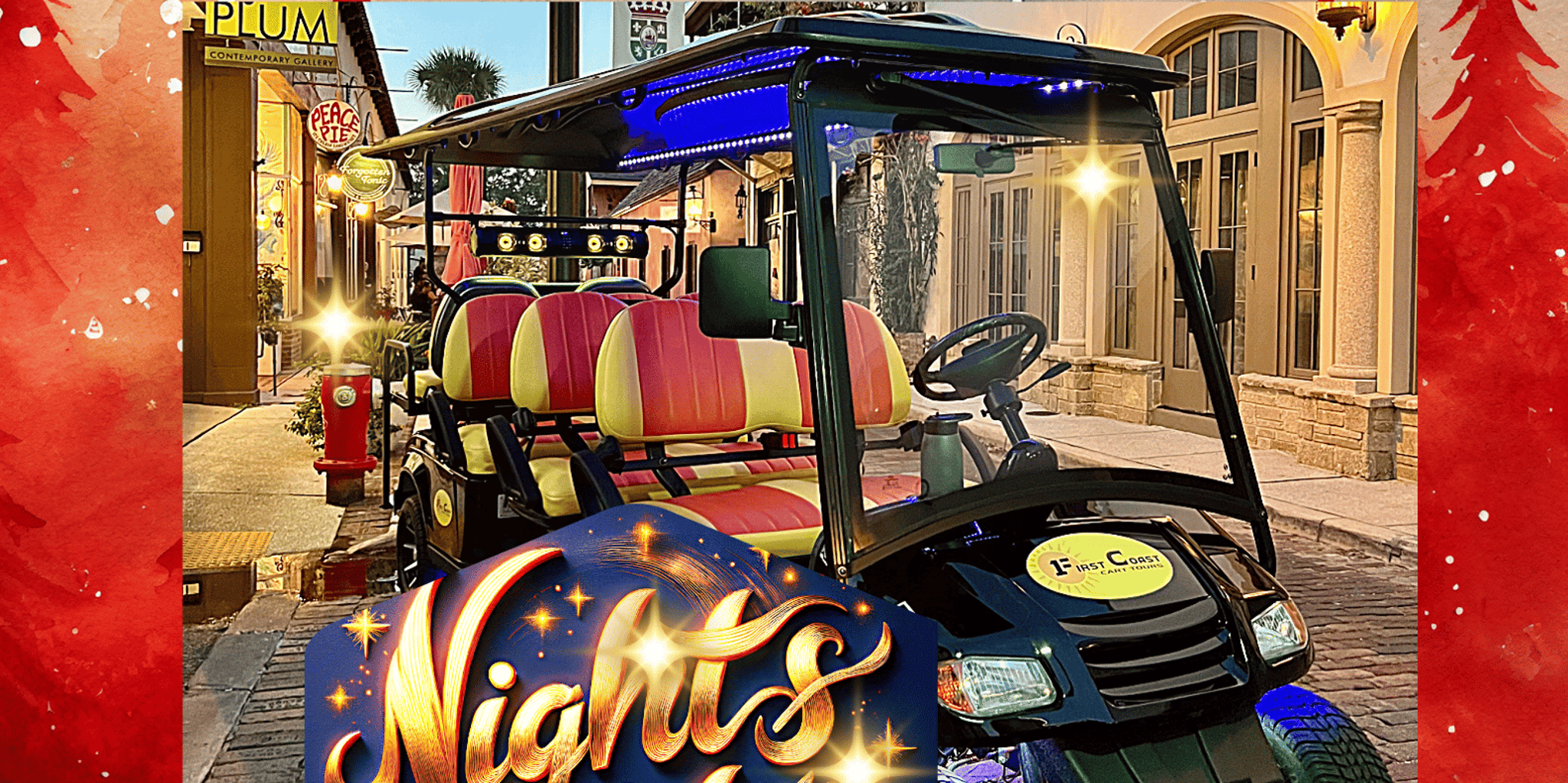 St. Augustine Nights of Lights Electric Cart Tour - Image 1