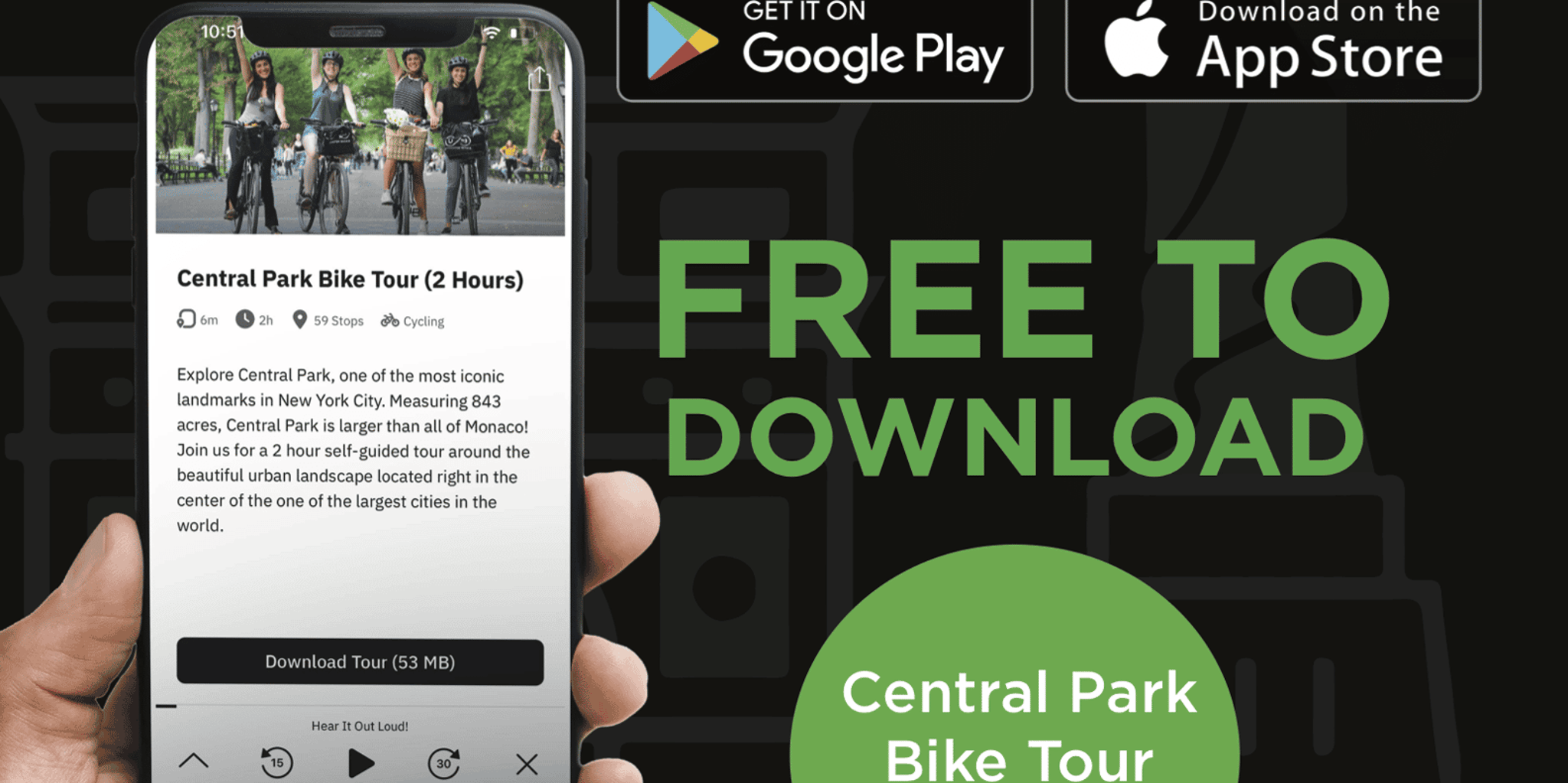 New York Central Park Self-Guided Tour App