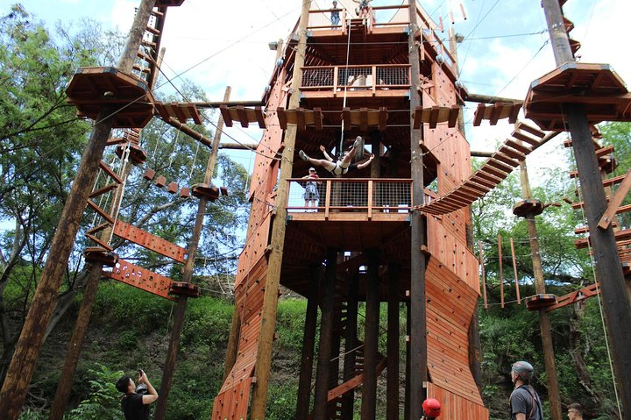 Adventure Course with Climbing Wall and Rappel - Image 1