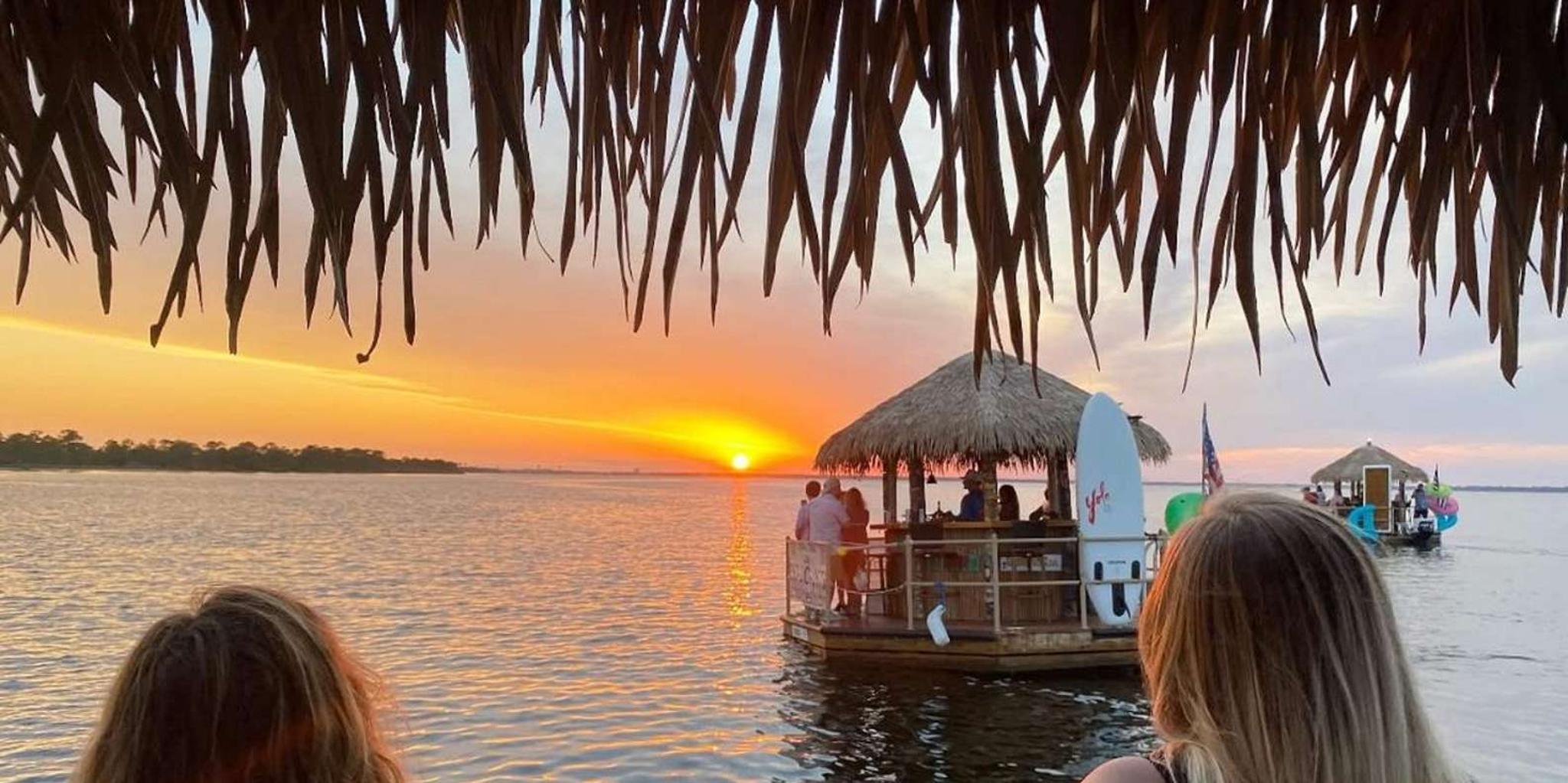 Destin Tiki Boat Fireworks and Sunset Cruise 1.5 hr - Image 1