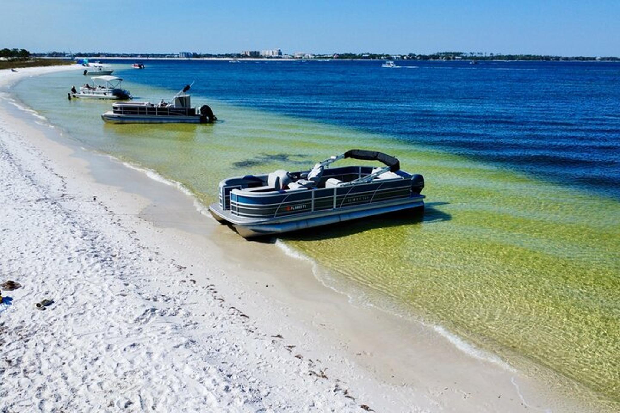 Panama City Pontoon Rental to Shell Island 4 hr
