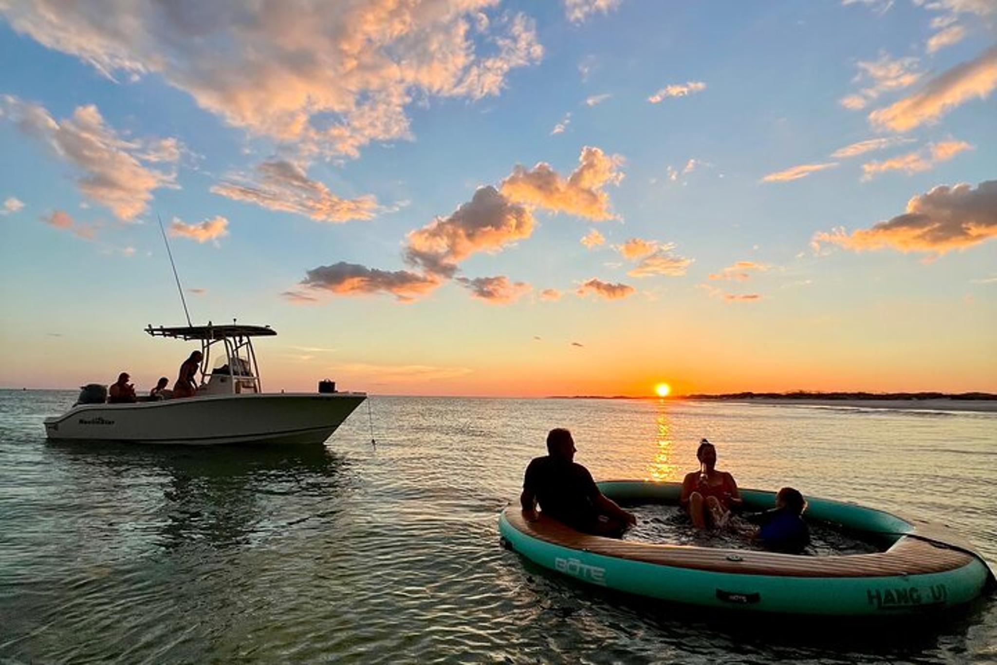 Destin Private Boat Tour with Snorkeling and Sunset