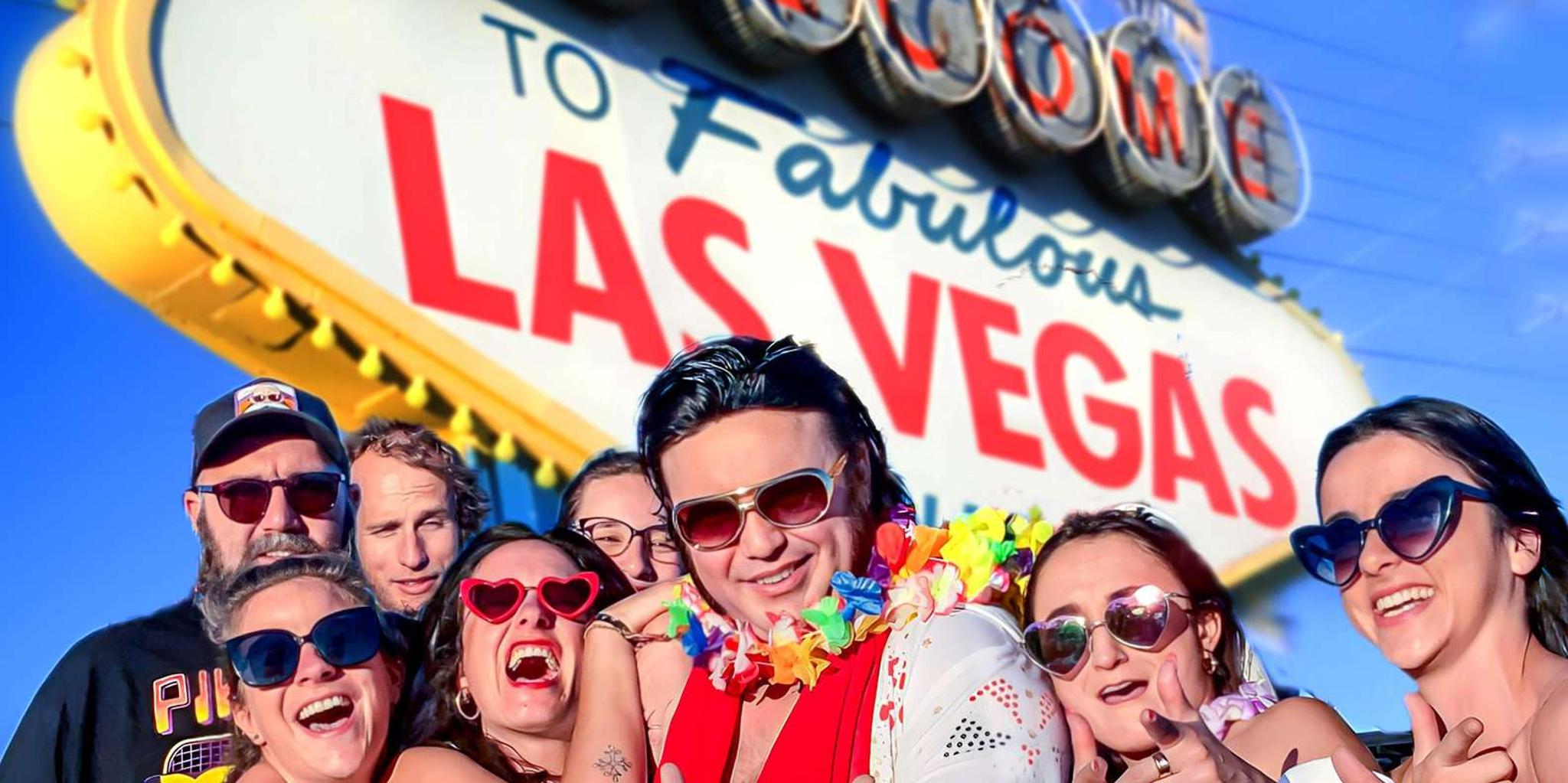 Las Vegas Elvis Wedding with Sign Photos - Image 5