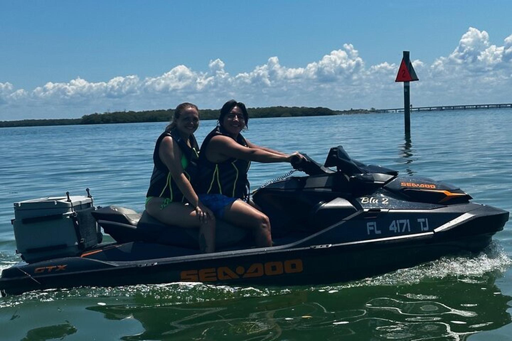 St. Petersburg Jet Ski Tour at Ft. Desoto Sand Bar 90 Min