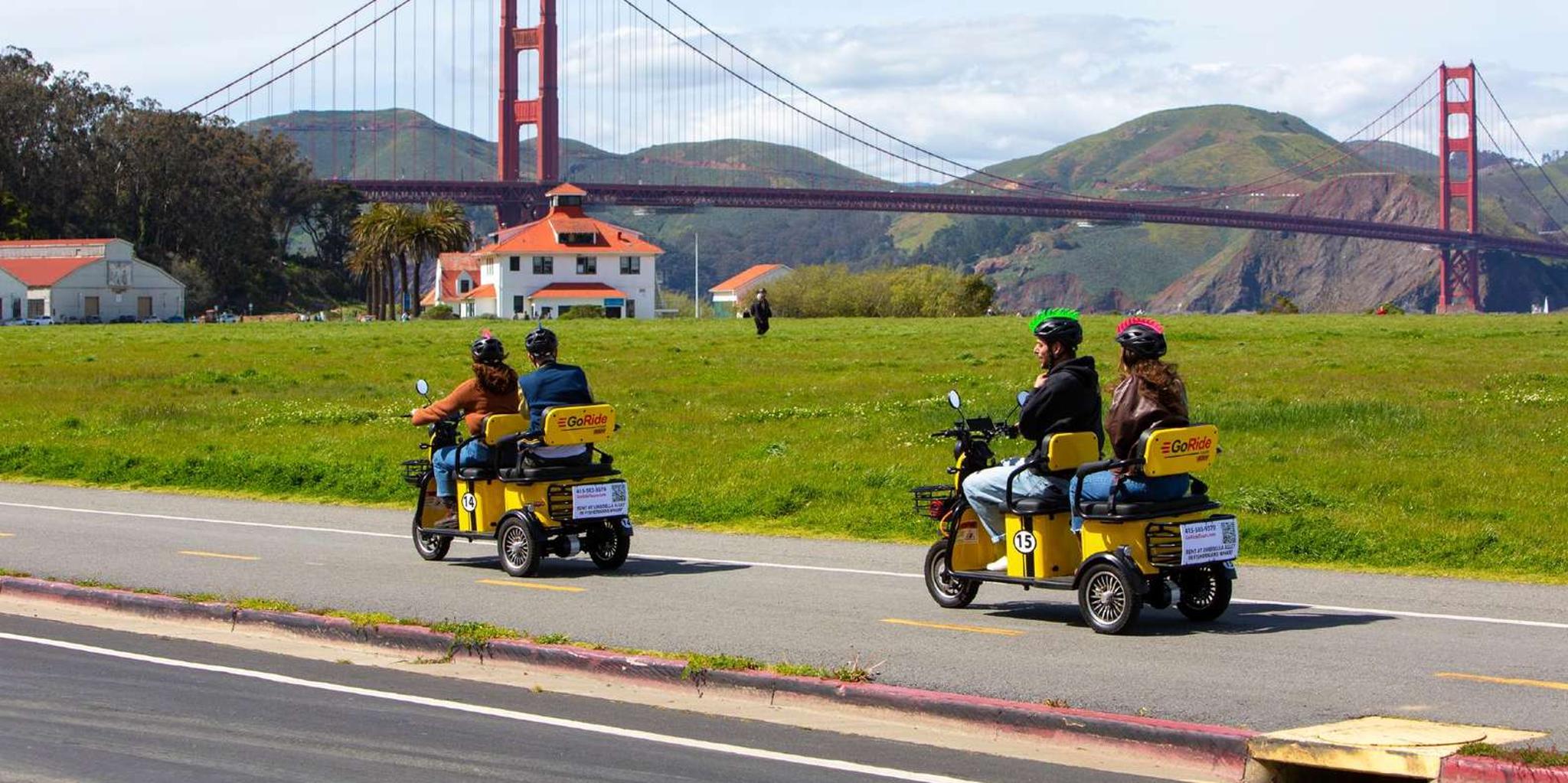 San Francisco Electric Scooter Rental with GPS Tour