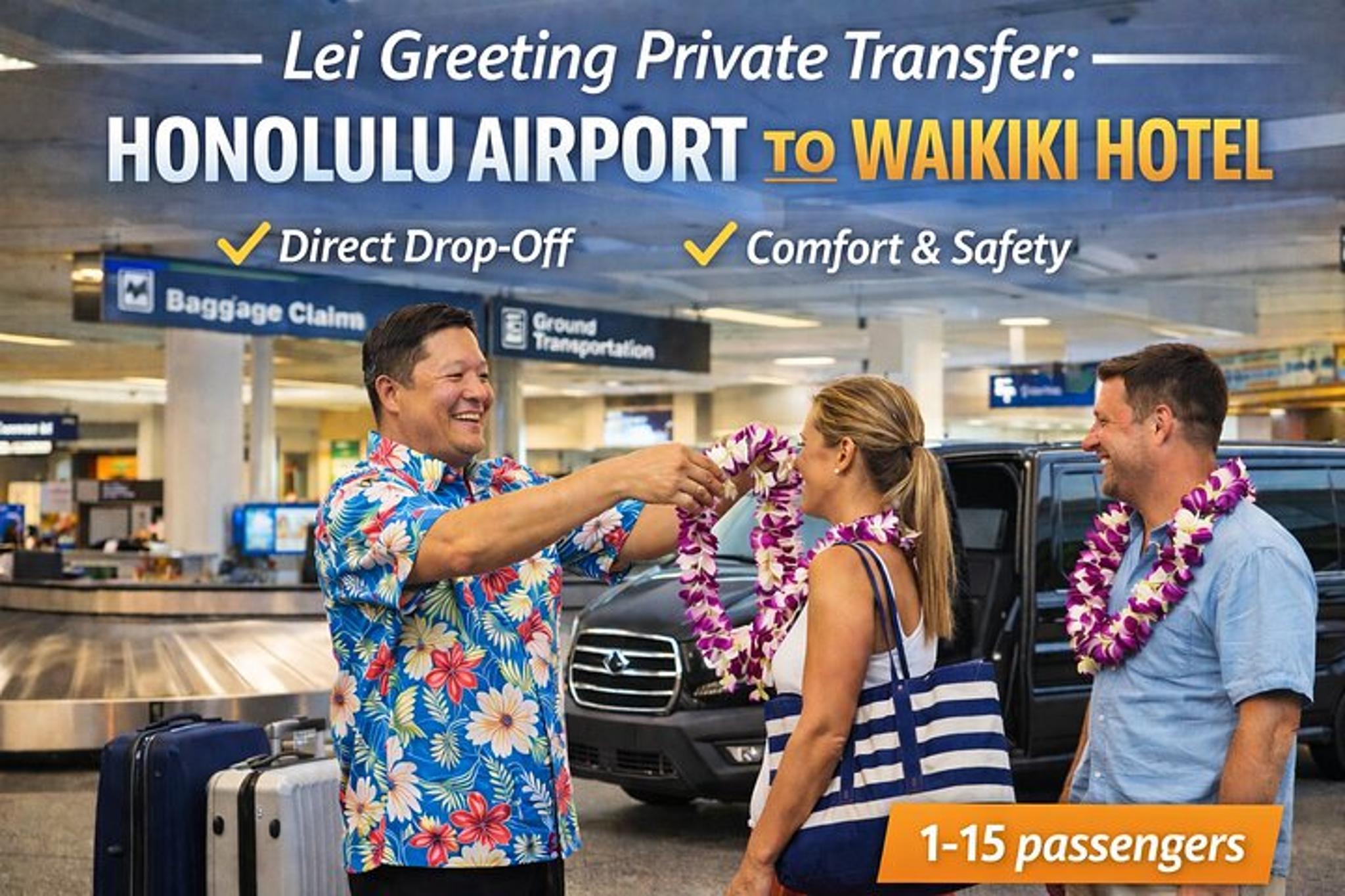 Honolulu Private Transfer with Lei Greeting - Image 2