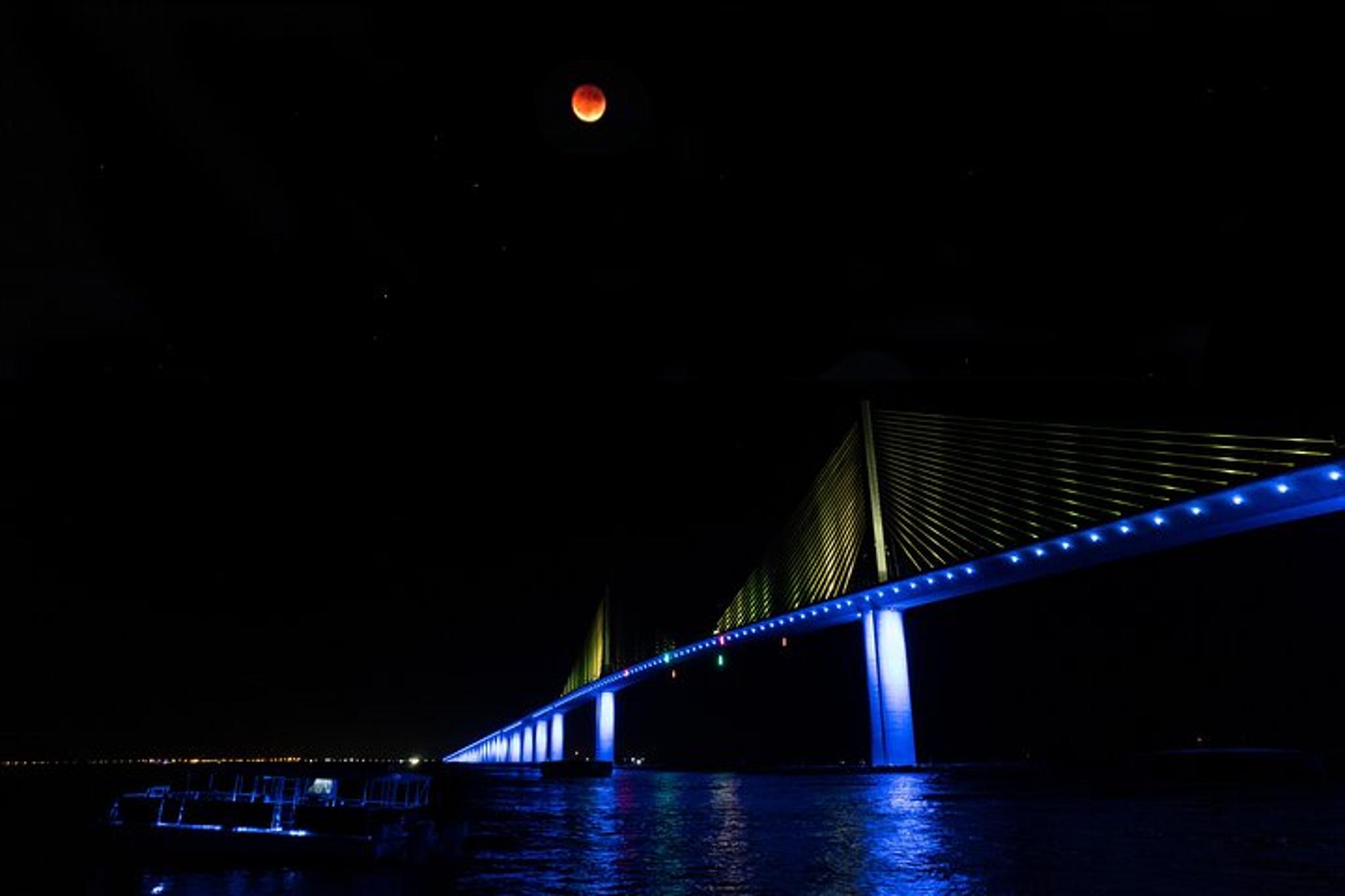 St. Pete Skyway Bridge Light Show Tour