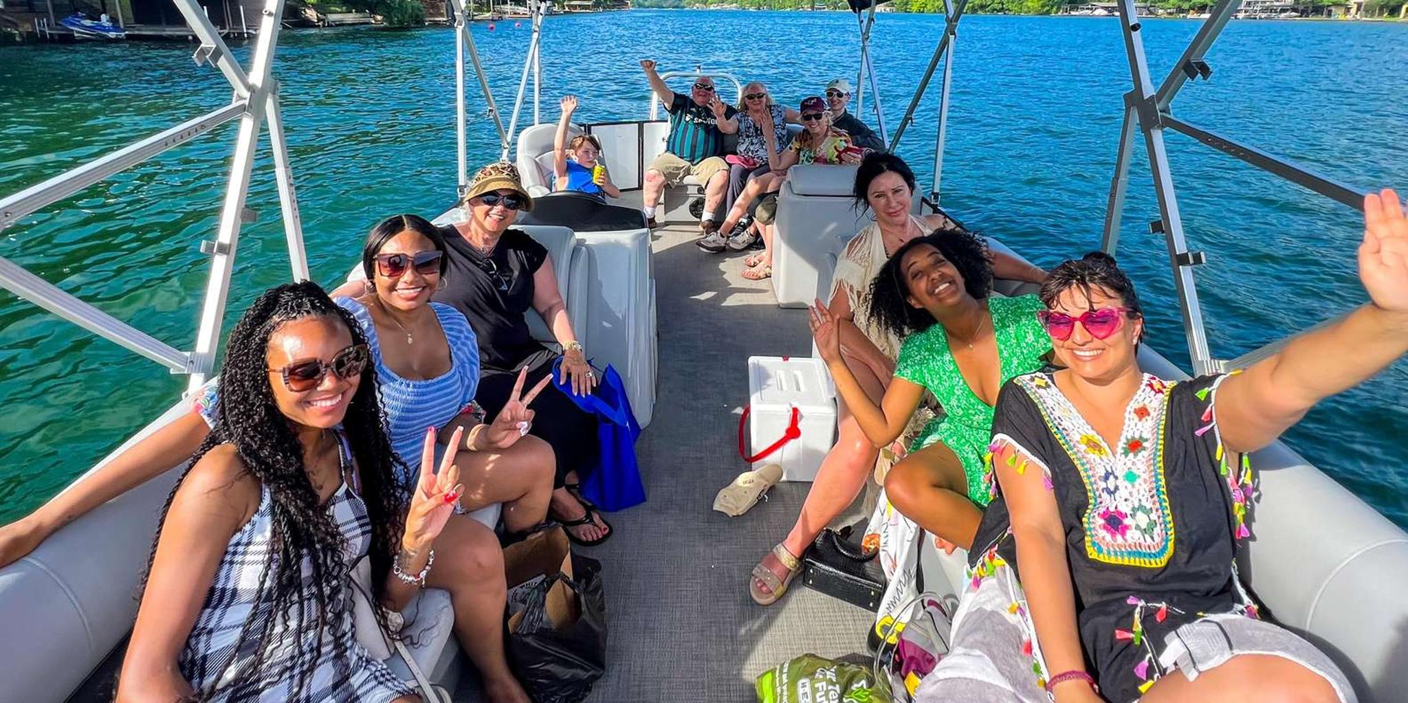 Austin Lake Boat Tour with Full Sun Shading