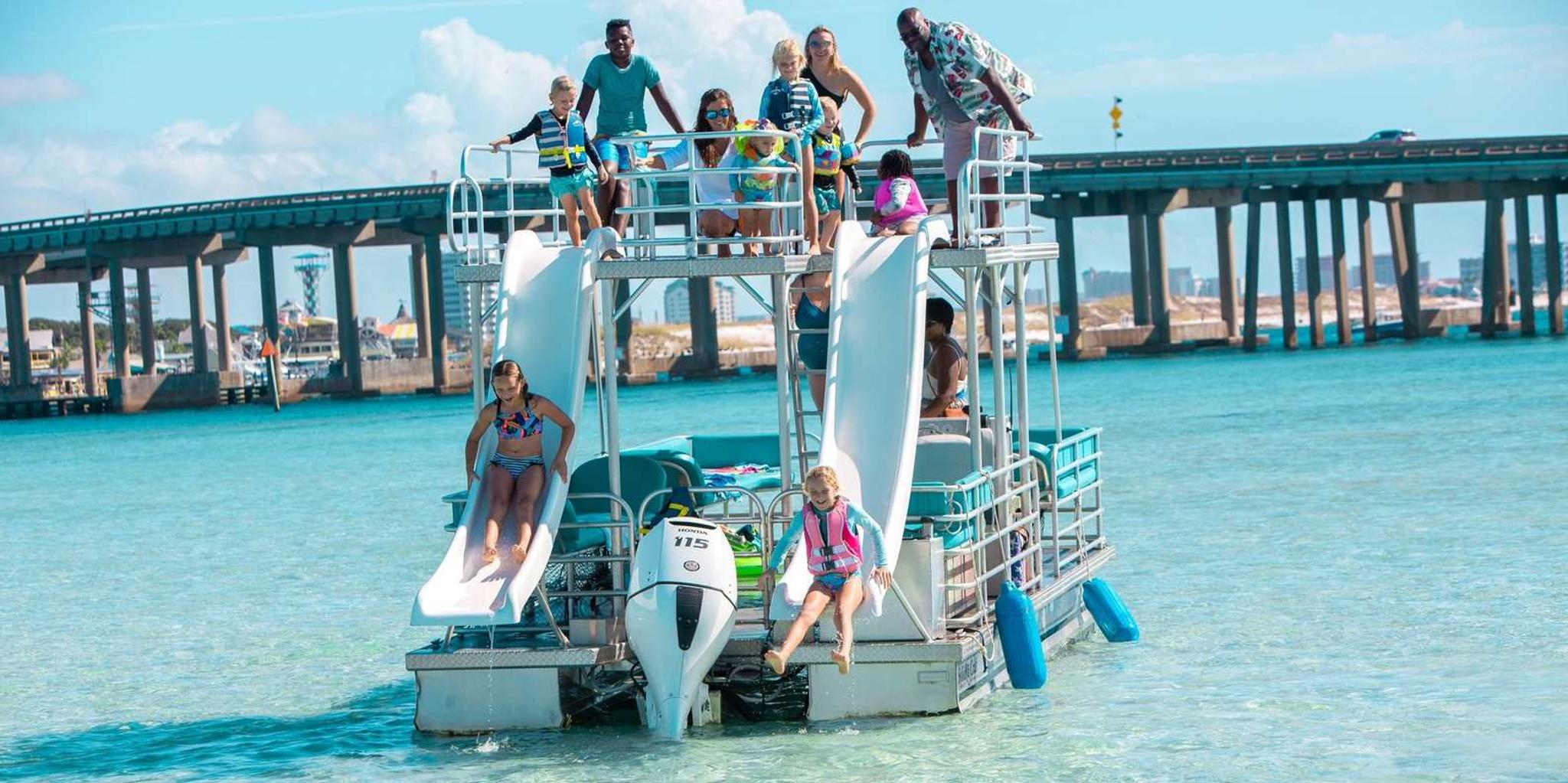 Fort Walton Pontoon Boat Rental with Double Slides 8 hr - Image 4