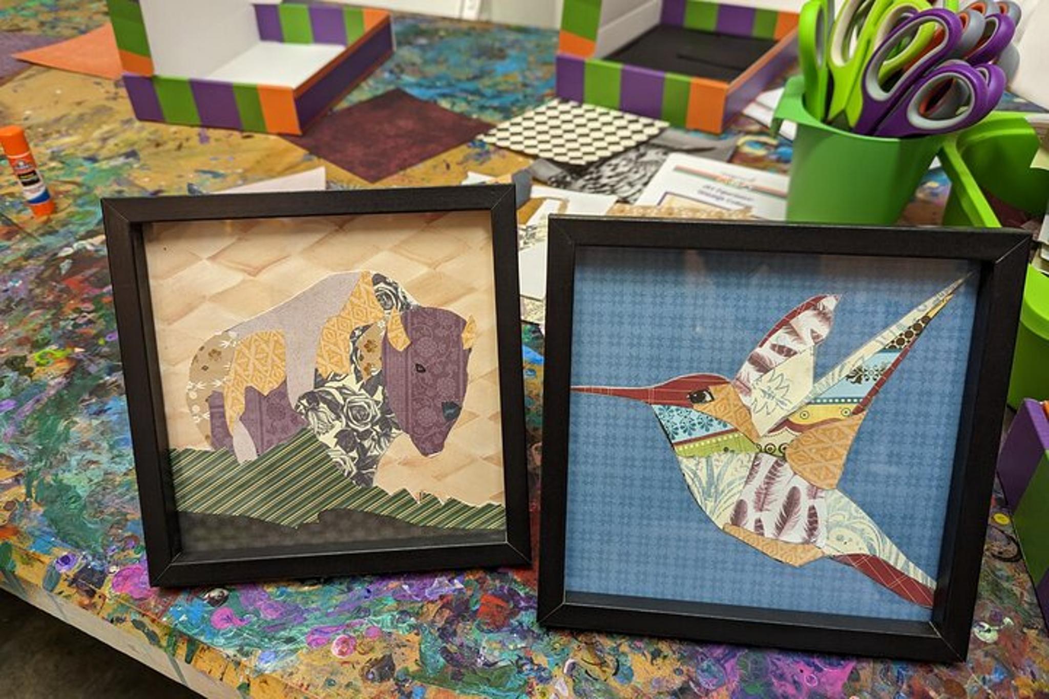 Estes Park Wildlife Collage Art Class - Image 1