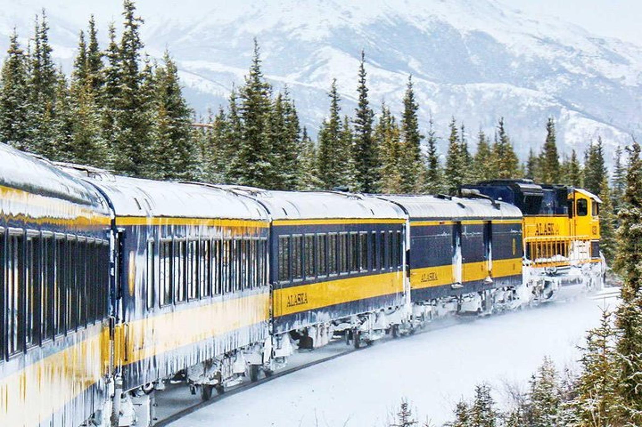 Anchorage to Fairbanks Aurora Winter Train