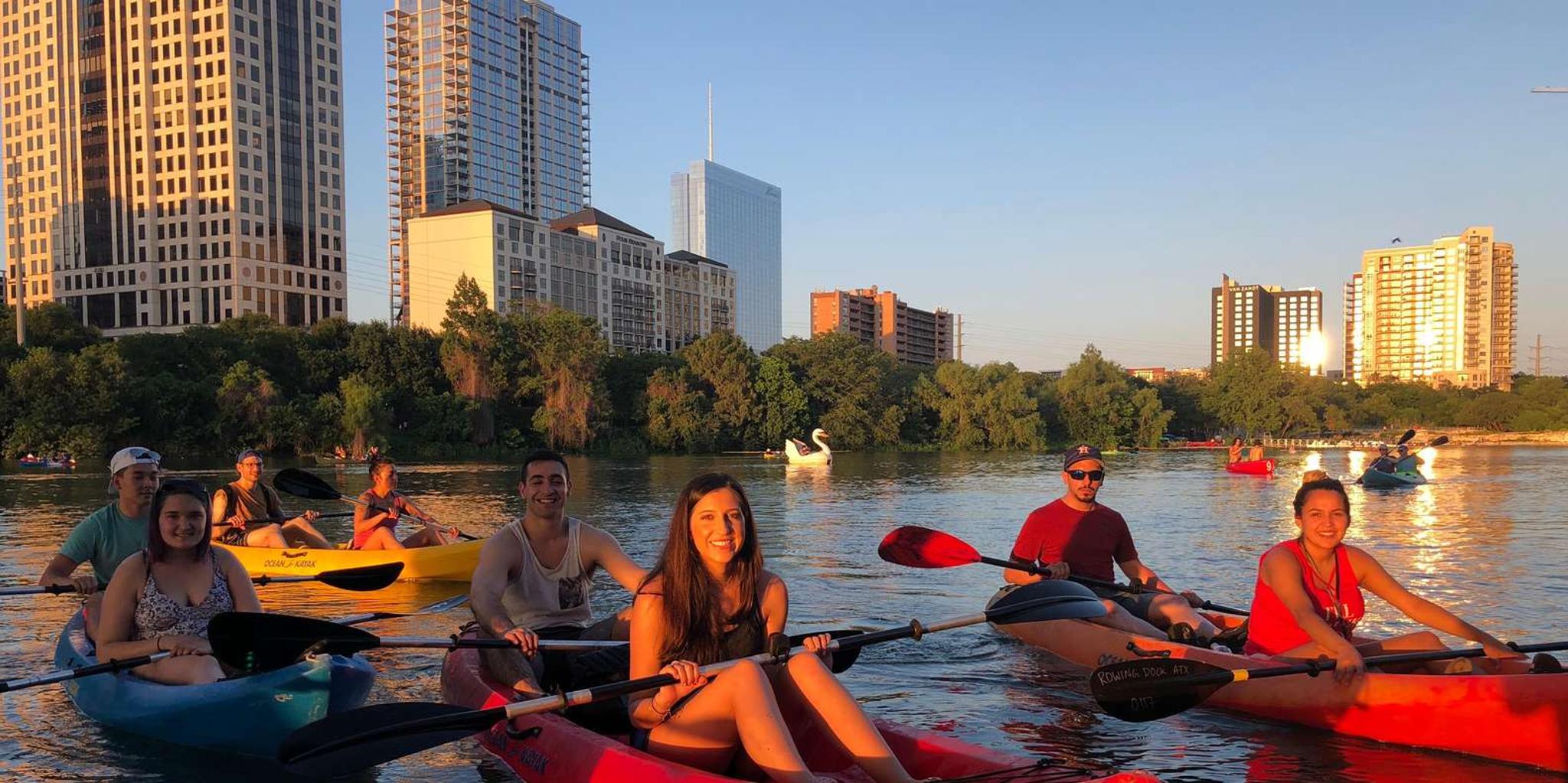 Austin Glow Paddleboarding Downtown Skyline - Image 5