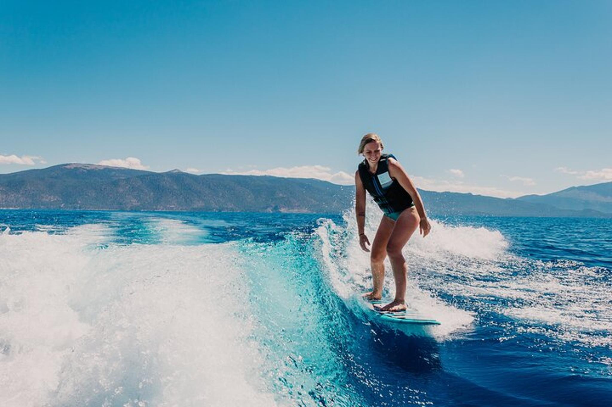 Lake Tahoe Wakesurf and Wakeboard Boat Charter - Image 2