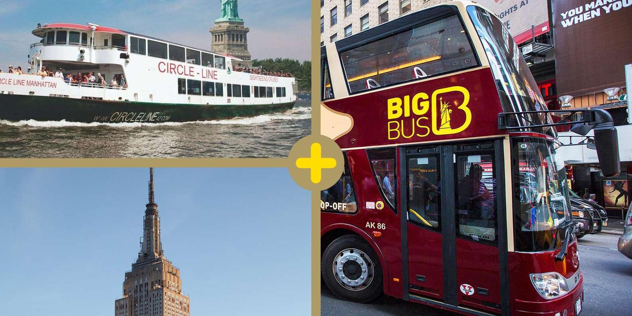 New York City Hop-on Hop-off Bus Tour with Empire State and Statue of Liberty