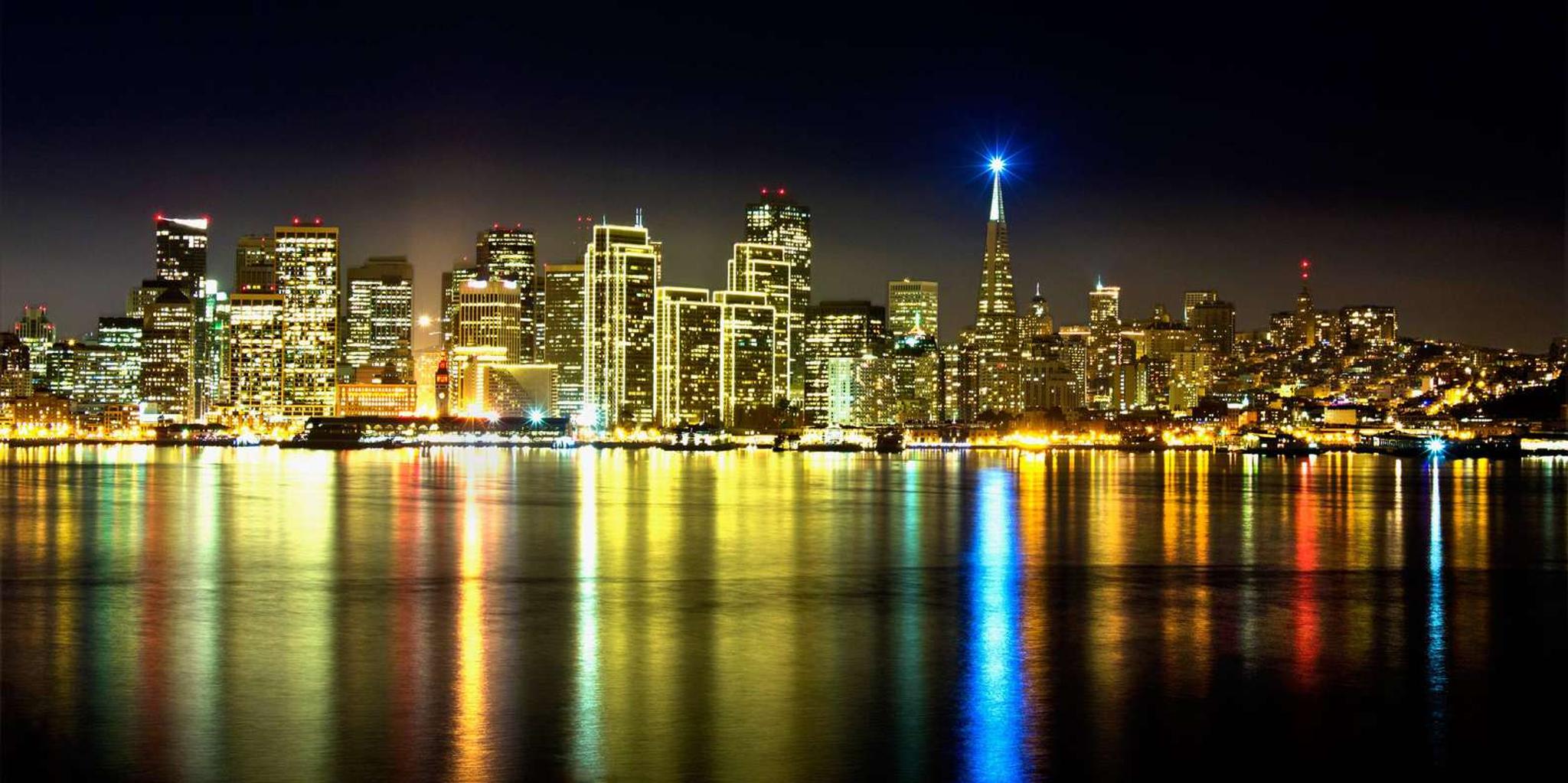 San Francisco City Lights Sail Under the Full Moon - Image 3