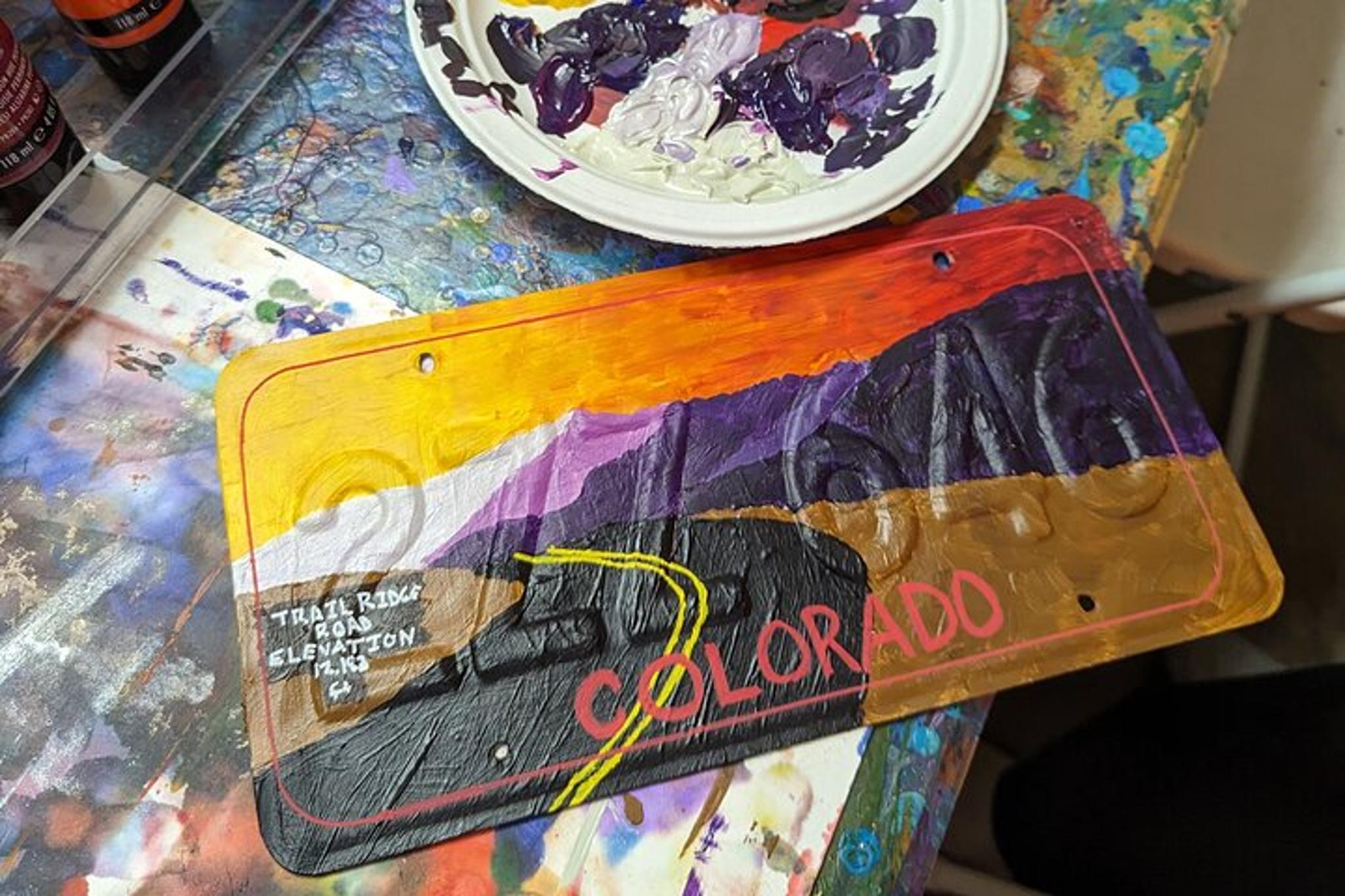 Estes Park Painted License Plate Class - Image 6