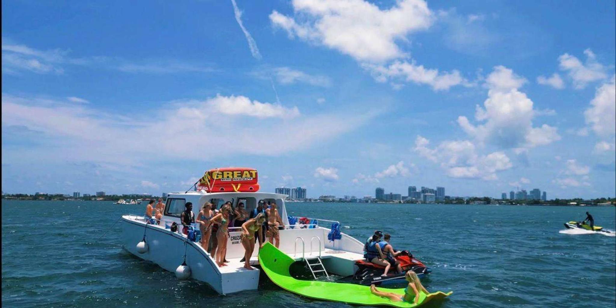 Miami Biscayne Bay Catamaran Party with Jet Ski