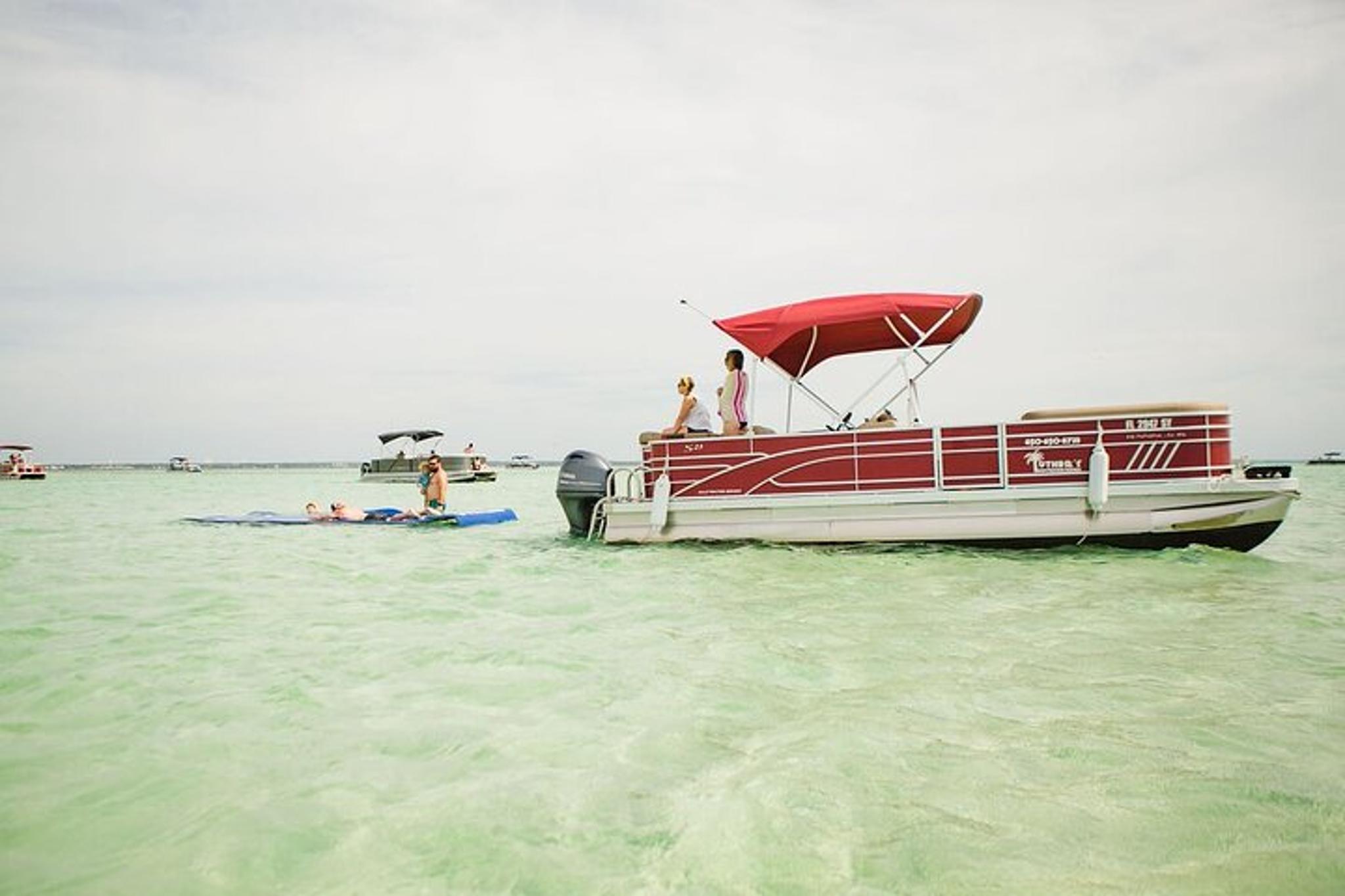 Destin Pontoon Boat Rental at Crab Island