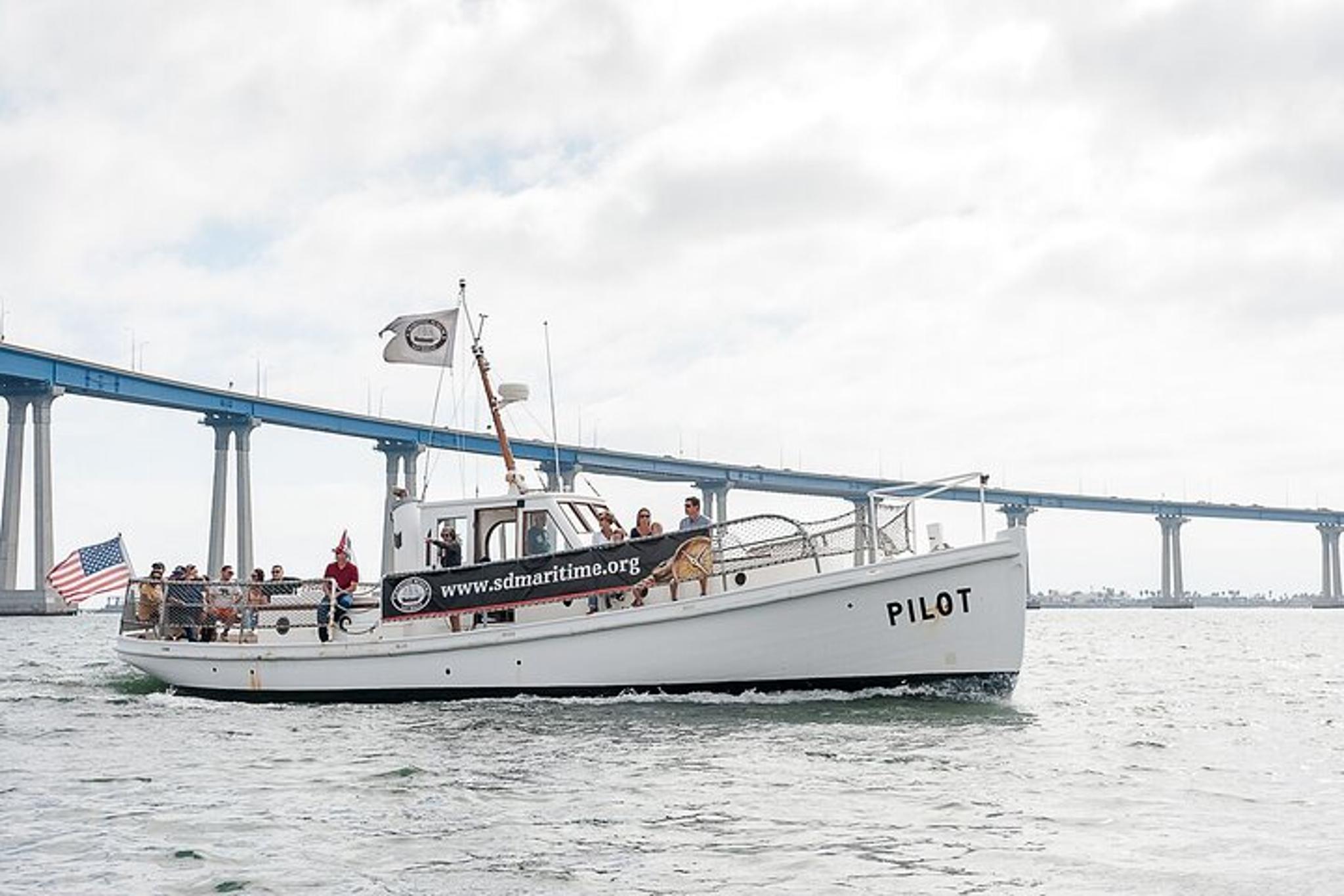 San Diego Historic Bay Cruise on 1914 Pilot Boat