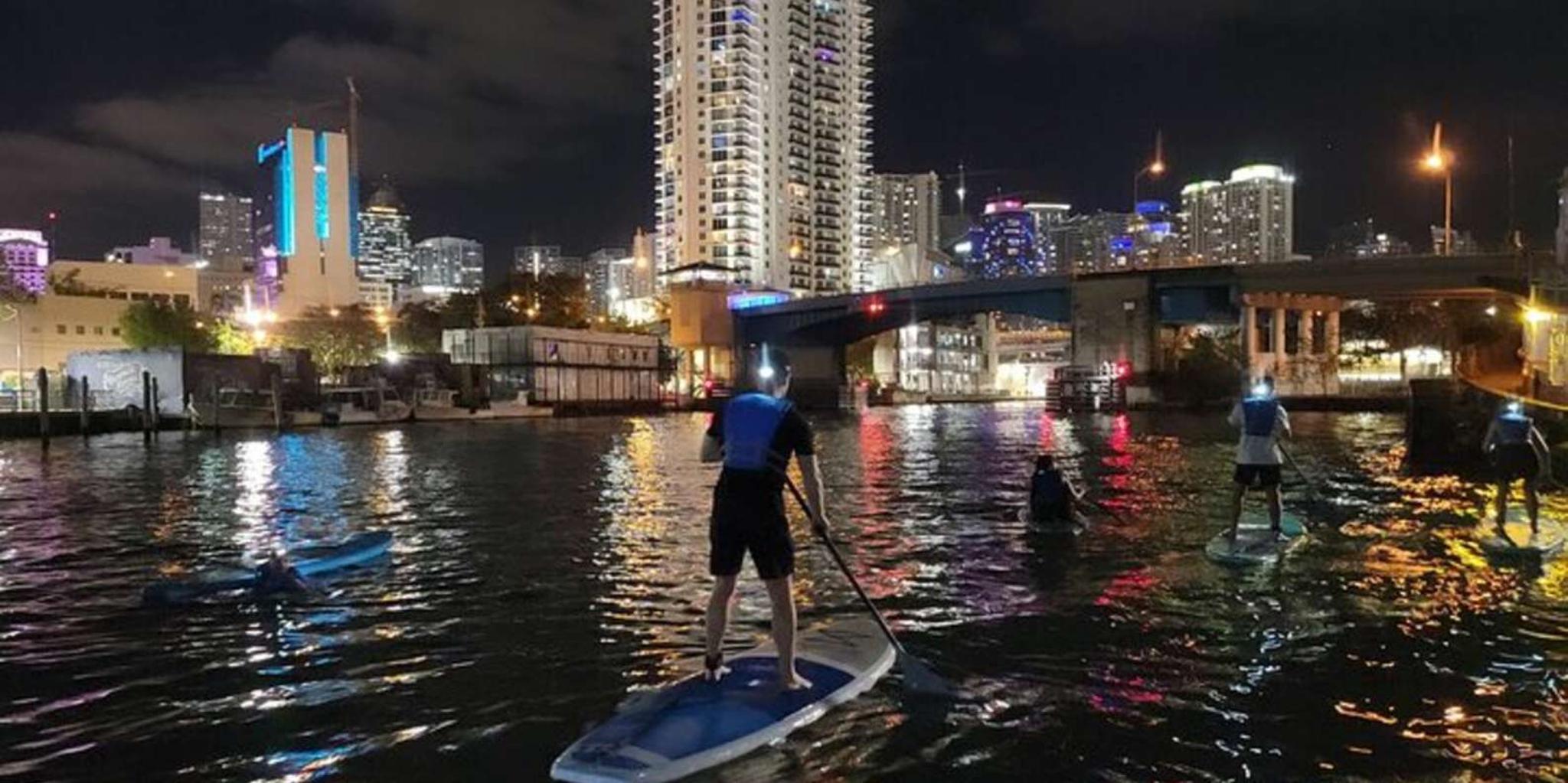 Miami City Lights Night SUP or Kayak Tour - Image 3
