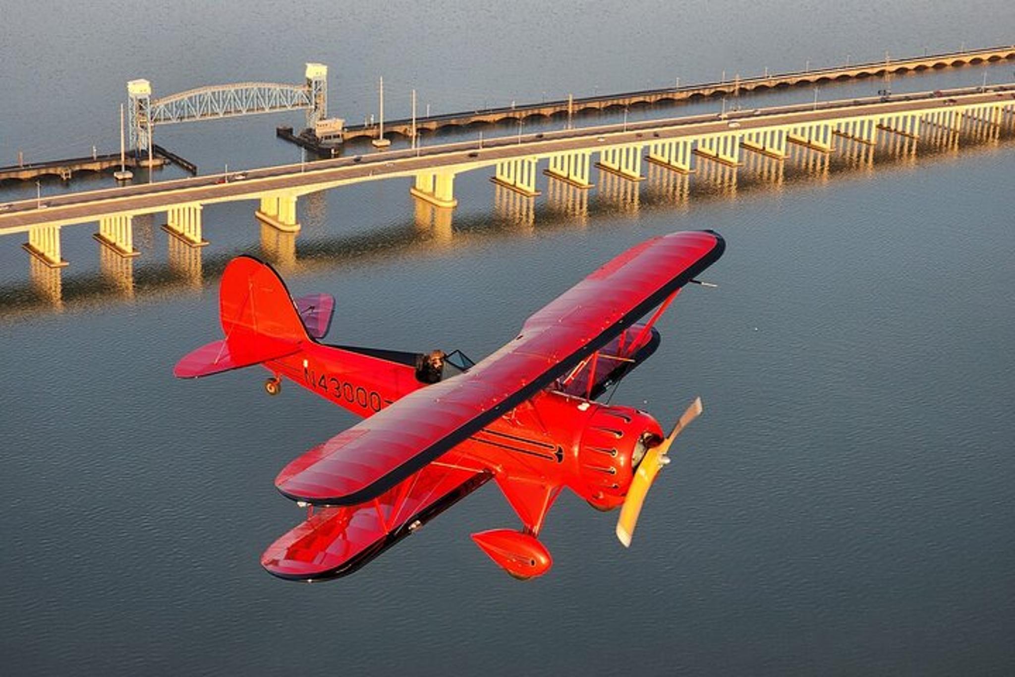 Galveston Biplane Ride Over Bolivar Lighthouse - Image 2