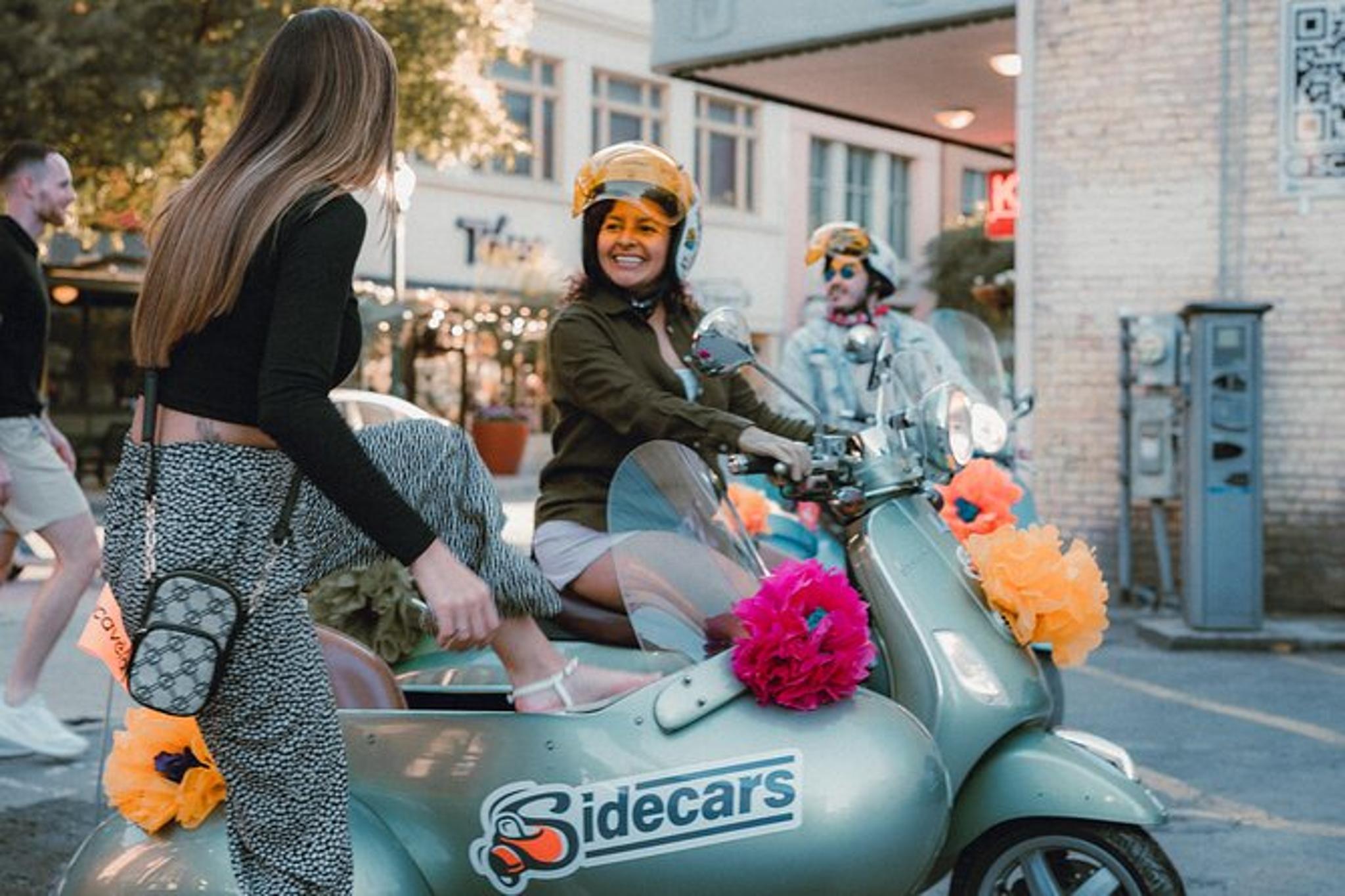 San Antonio Vespa Sidecar Tour with Tacos 1.5 hr - Image 2