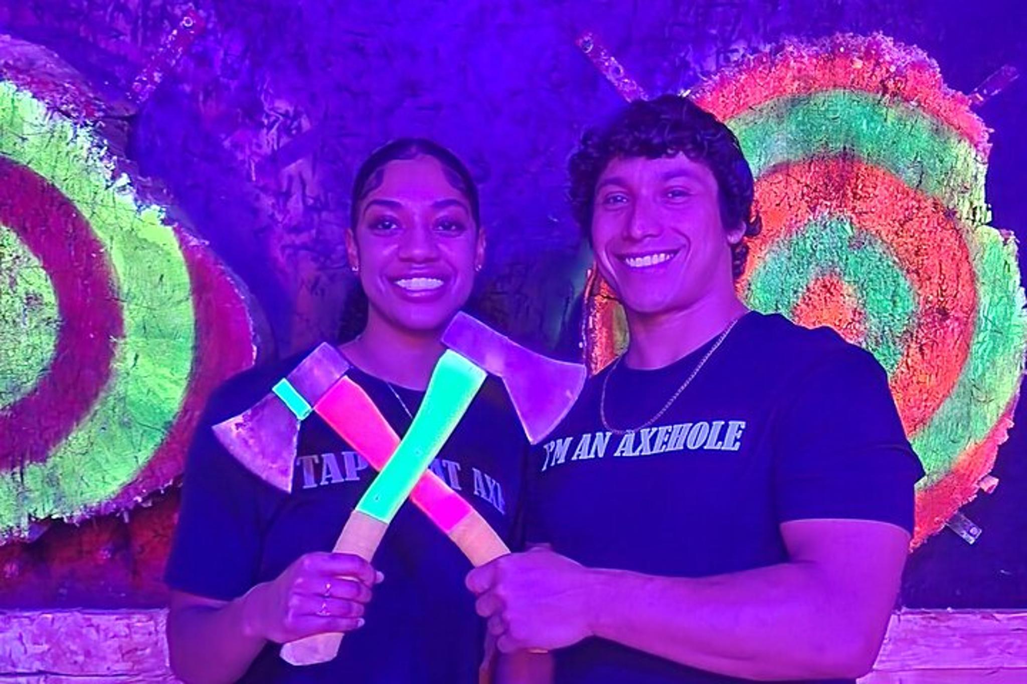 Las Vegas Axe Throwing Neon Experience