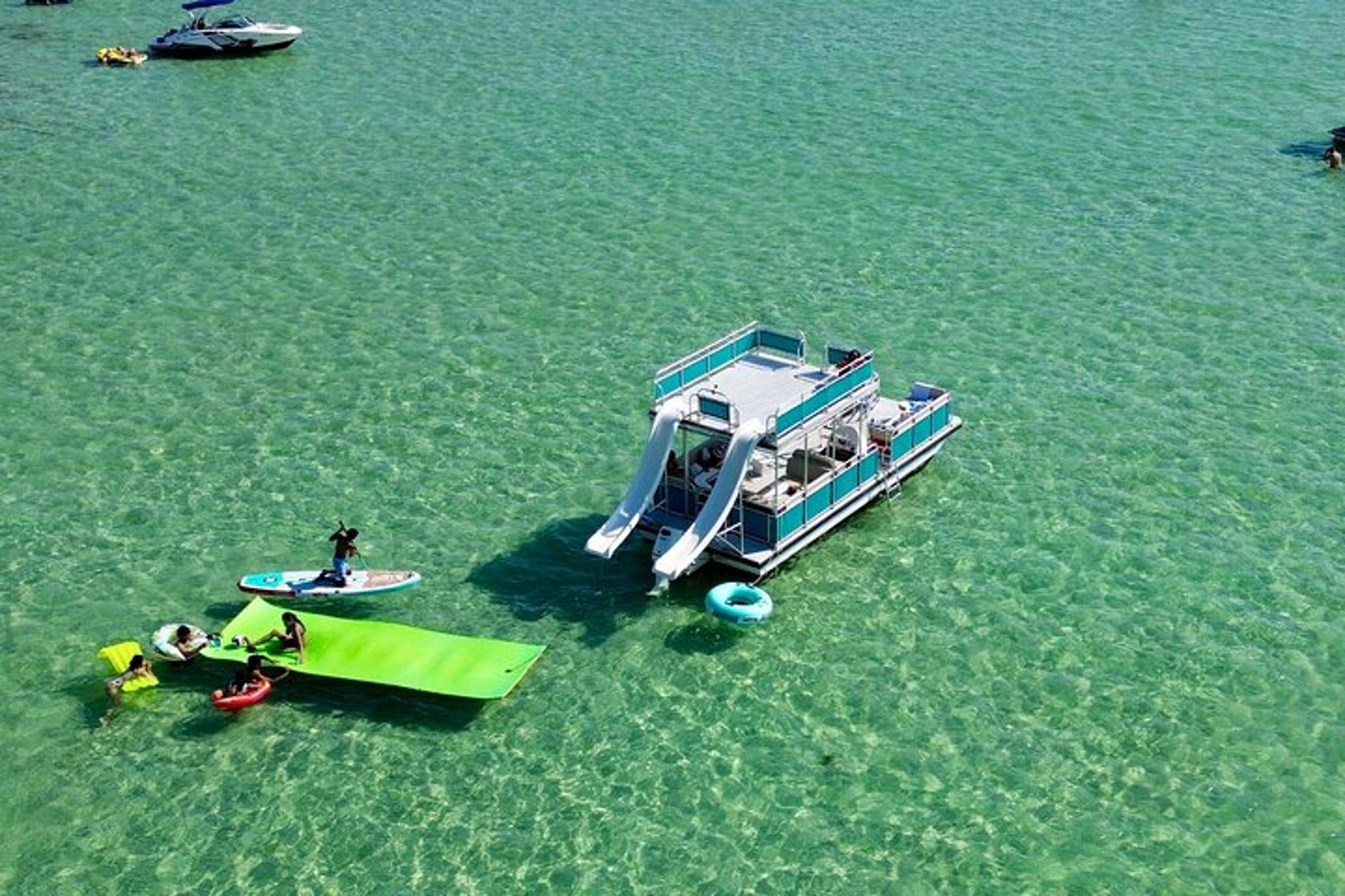 Destin Crab Island Pontoon Charter with Slides - Image 2