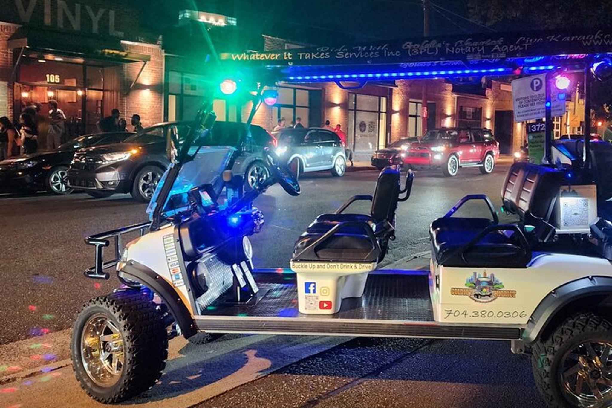 Charlotte Bar Crawl on Disco Golf Cart - Image 2