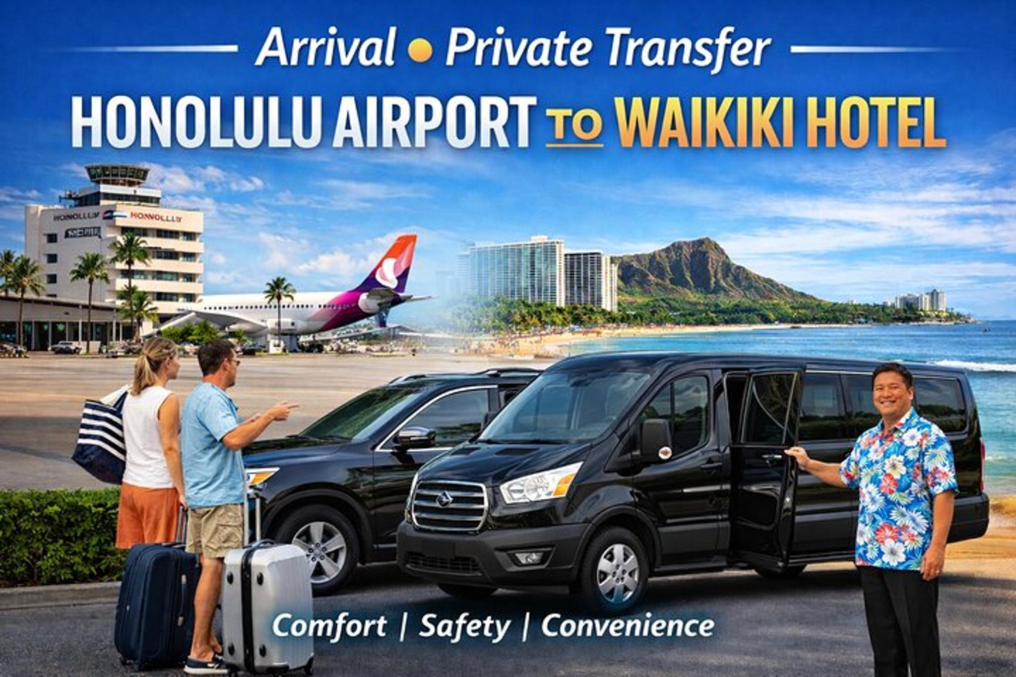 Honolulu Private Transfer Airport to Waikiki Hotel
