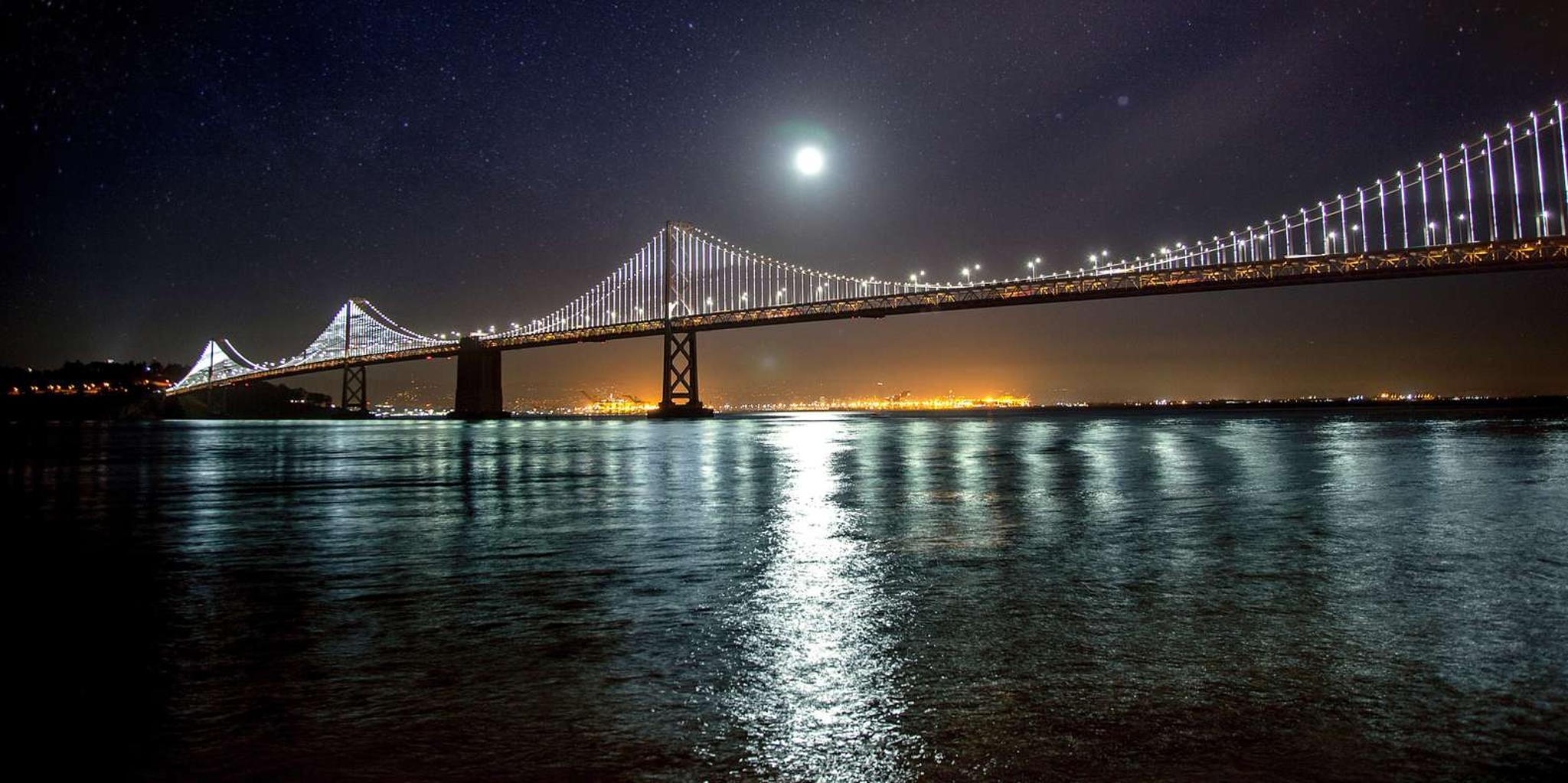 San Francisco City Lights Sail Under the Full Moon - Image 5