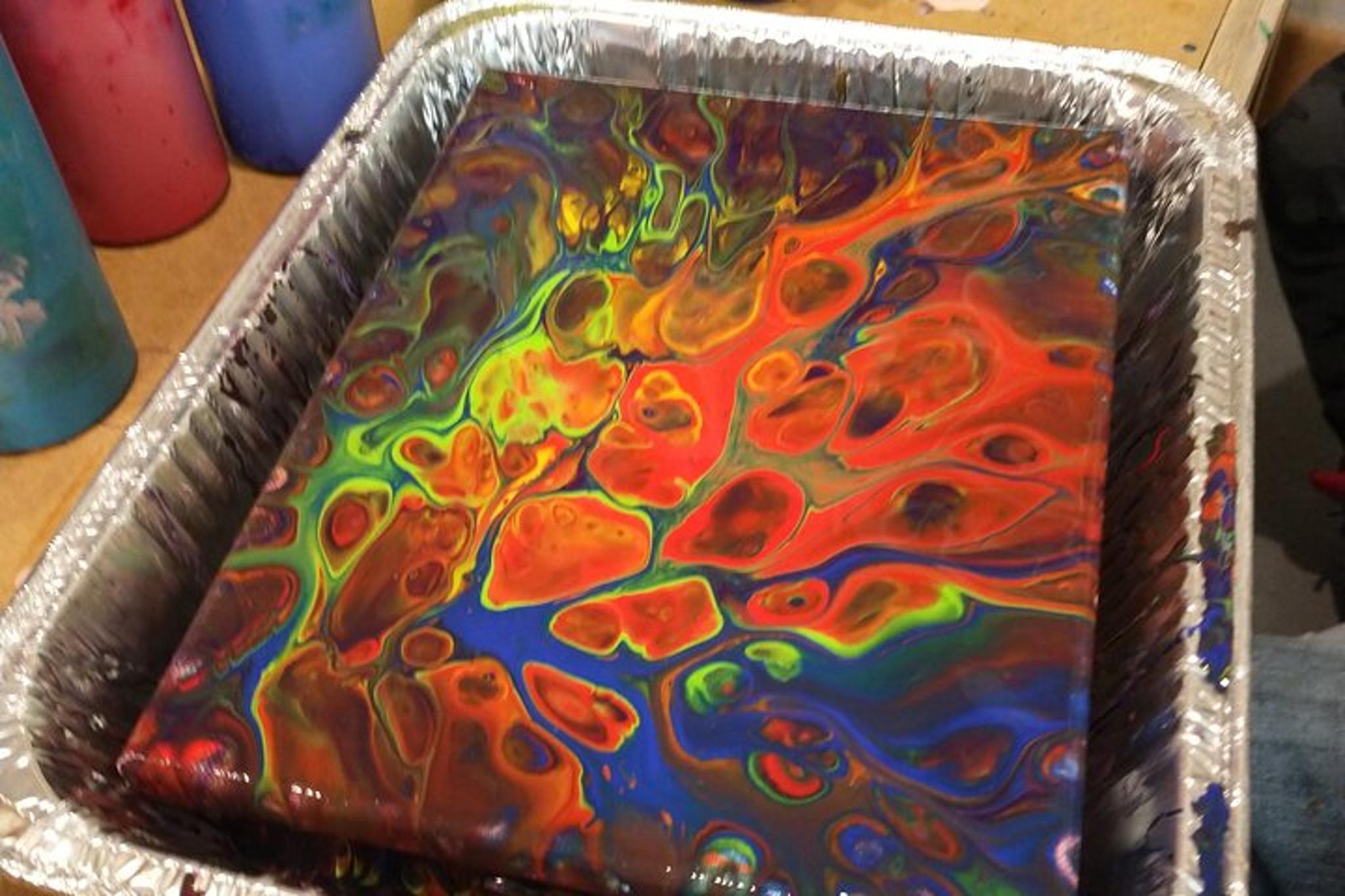Estes Park Acrylic Pour Painting Class - Image 3