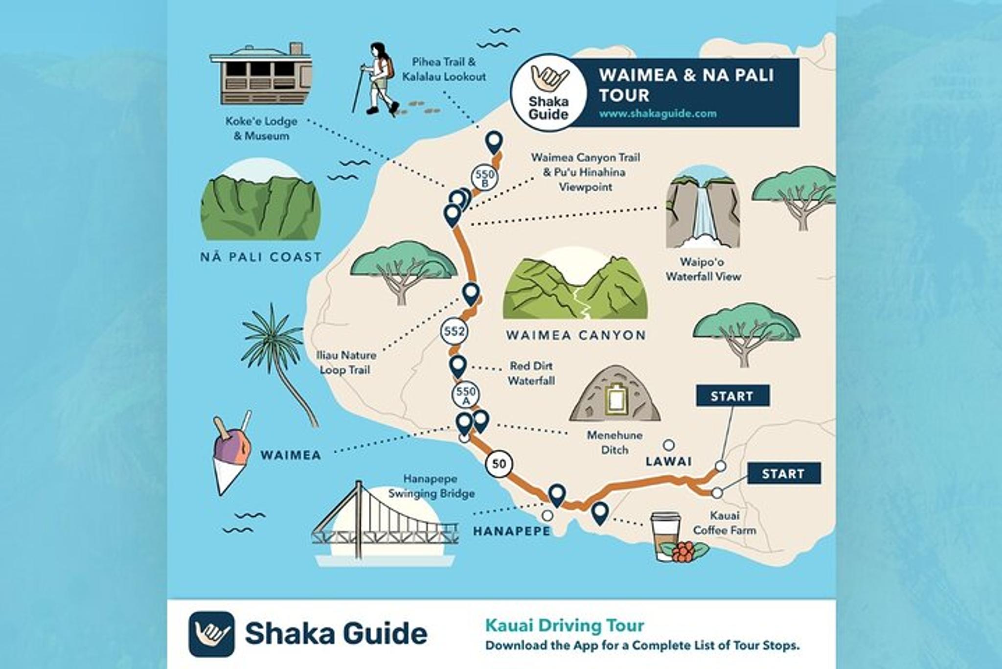 Kauai Waimea Canyon & Na Pali Self-Guided Driving Tour