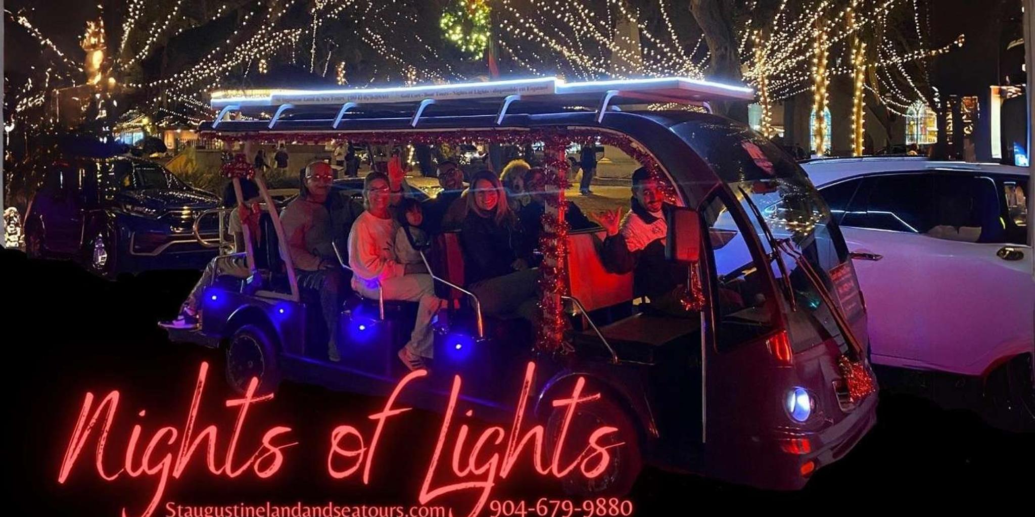 St Augustine Nights of Lights Electric Cart Tour