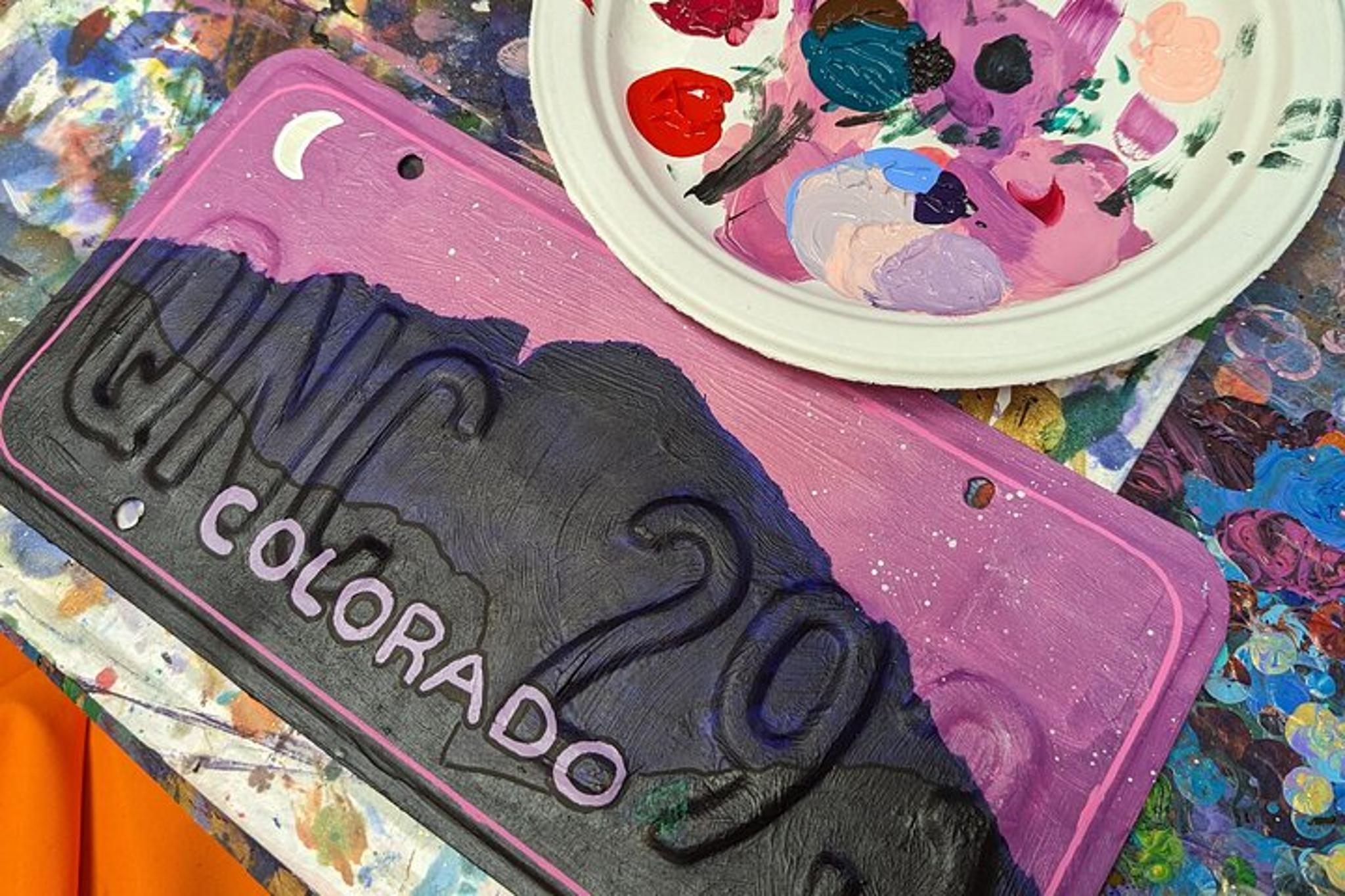 Estes Park Painted License Plate Class - Image 3