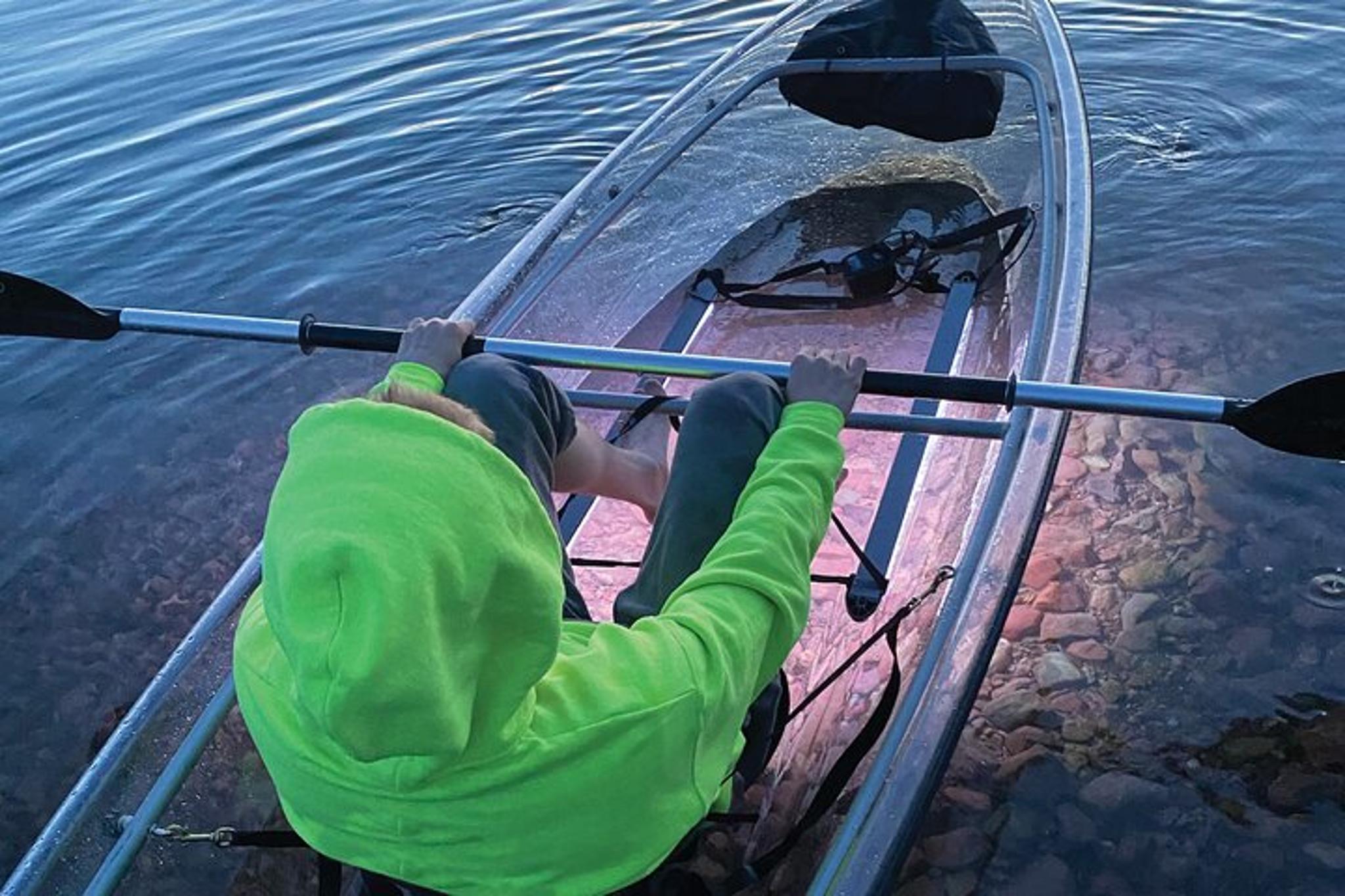 Glacier Park LED Clear Kayak Rentals at Sunset - Image 3