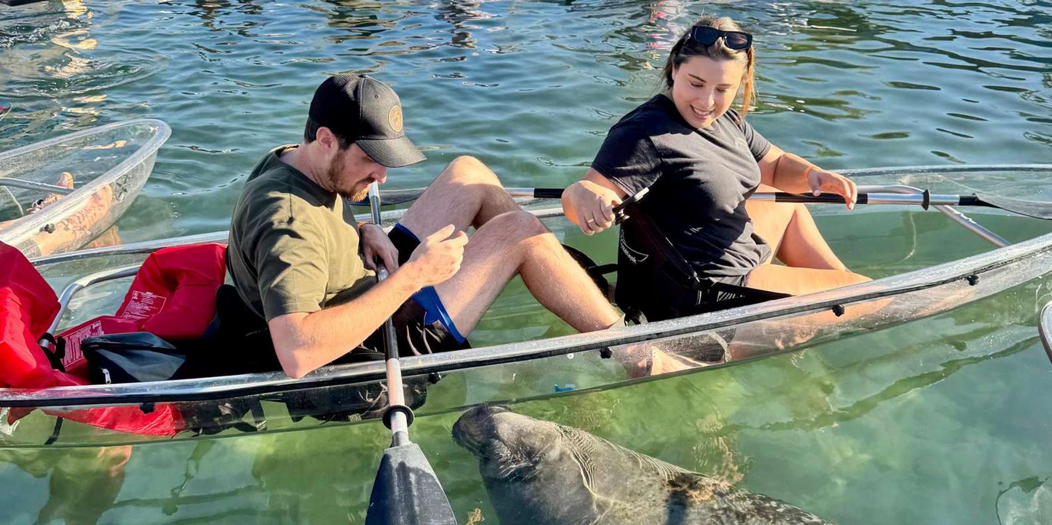 Crystal River Clear Kayak Manatee Tour with Free Photos