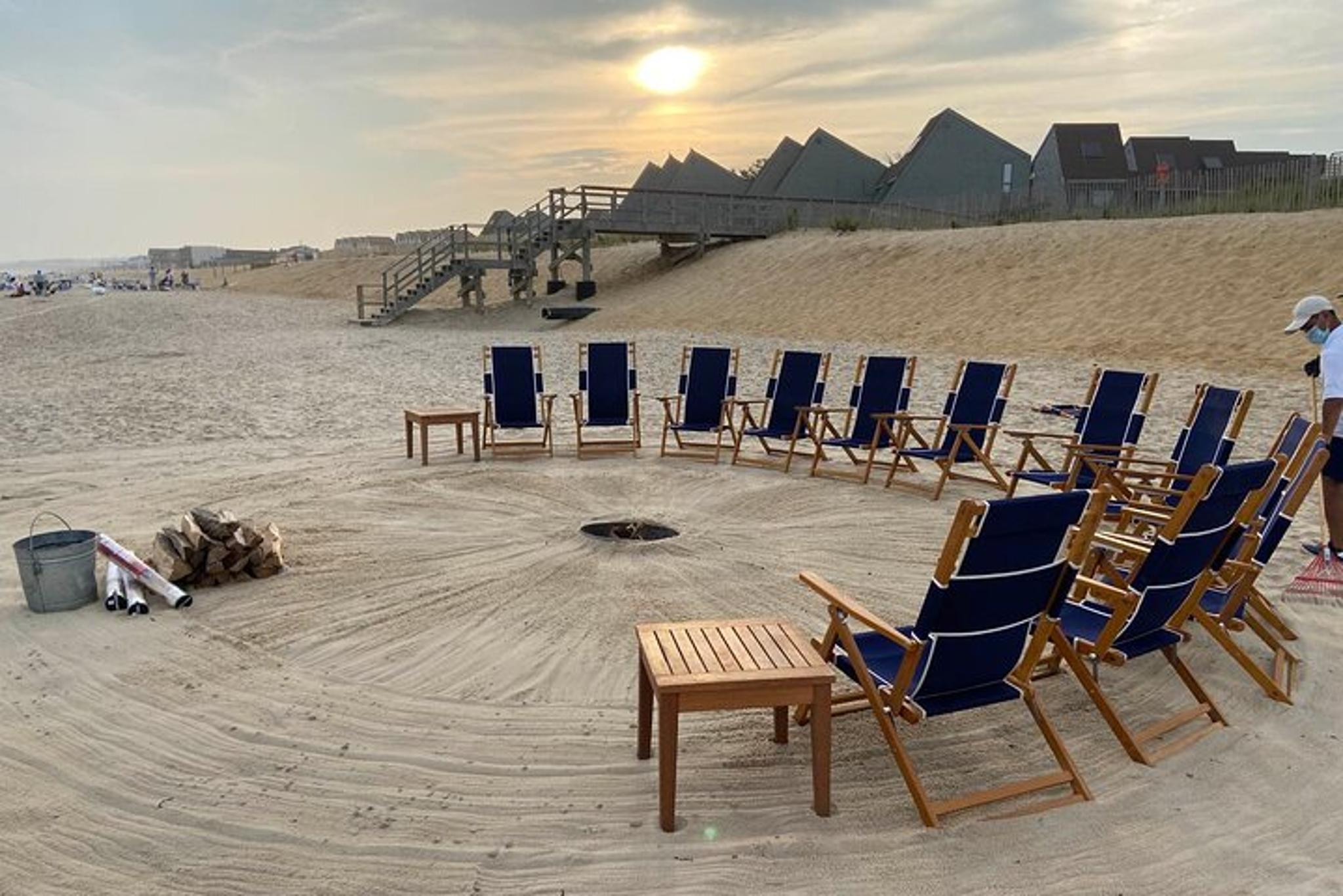 Montauk Private Beach Fire