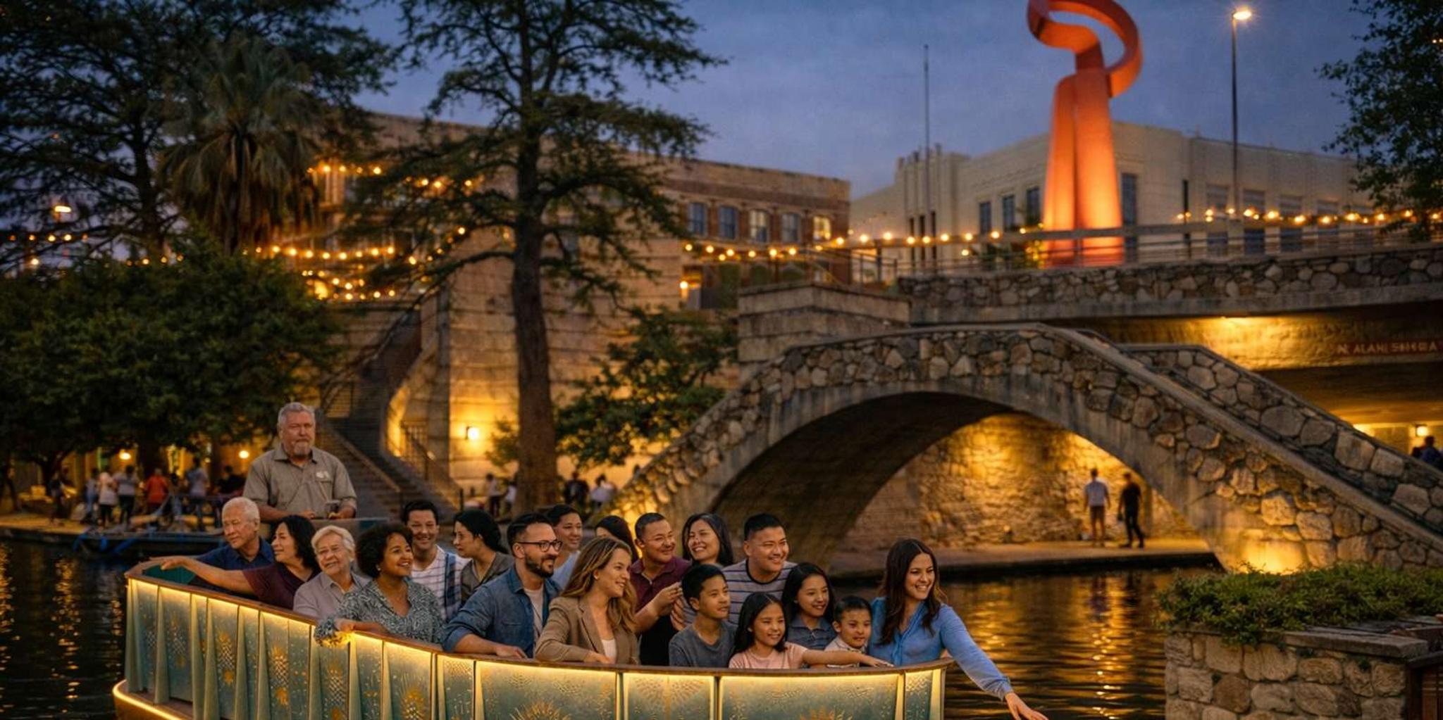 San Antonio Night Tour with Riverwalk Cruise