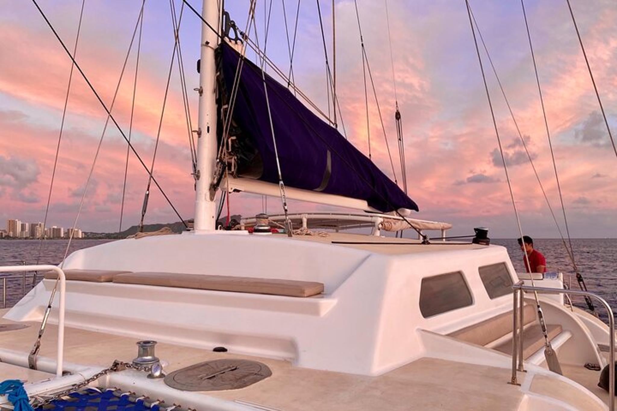Oahu Waikiki Coast Sunset Cocktail Sail