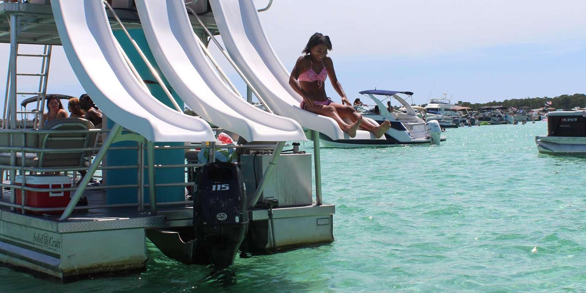 Okaloosa Island Pontoon Boat Adventure with Slides